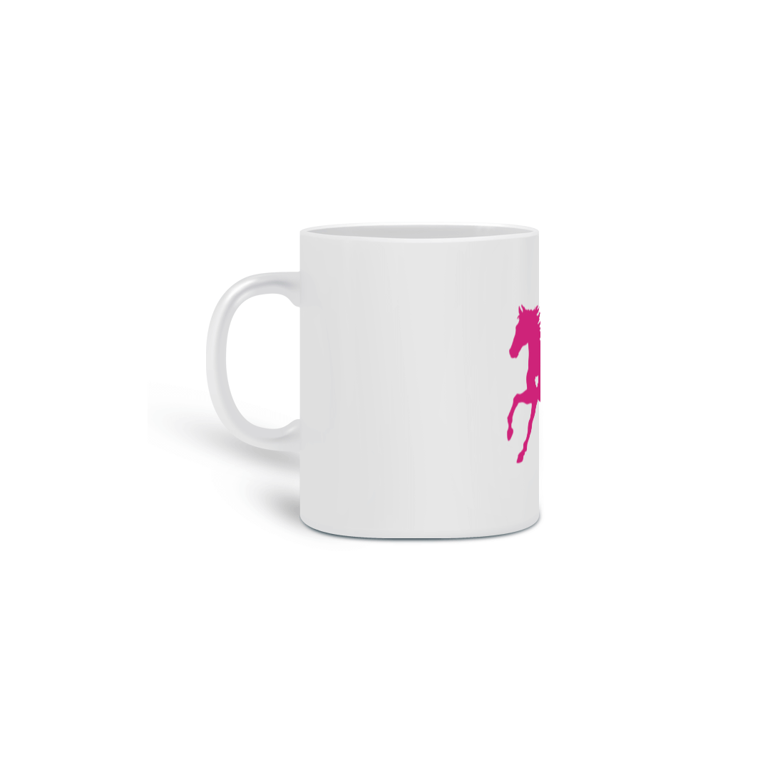 Caneca de cavalo rosa
