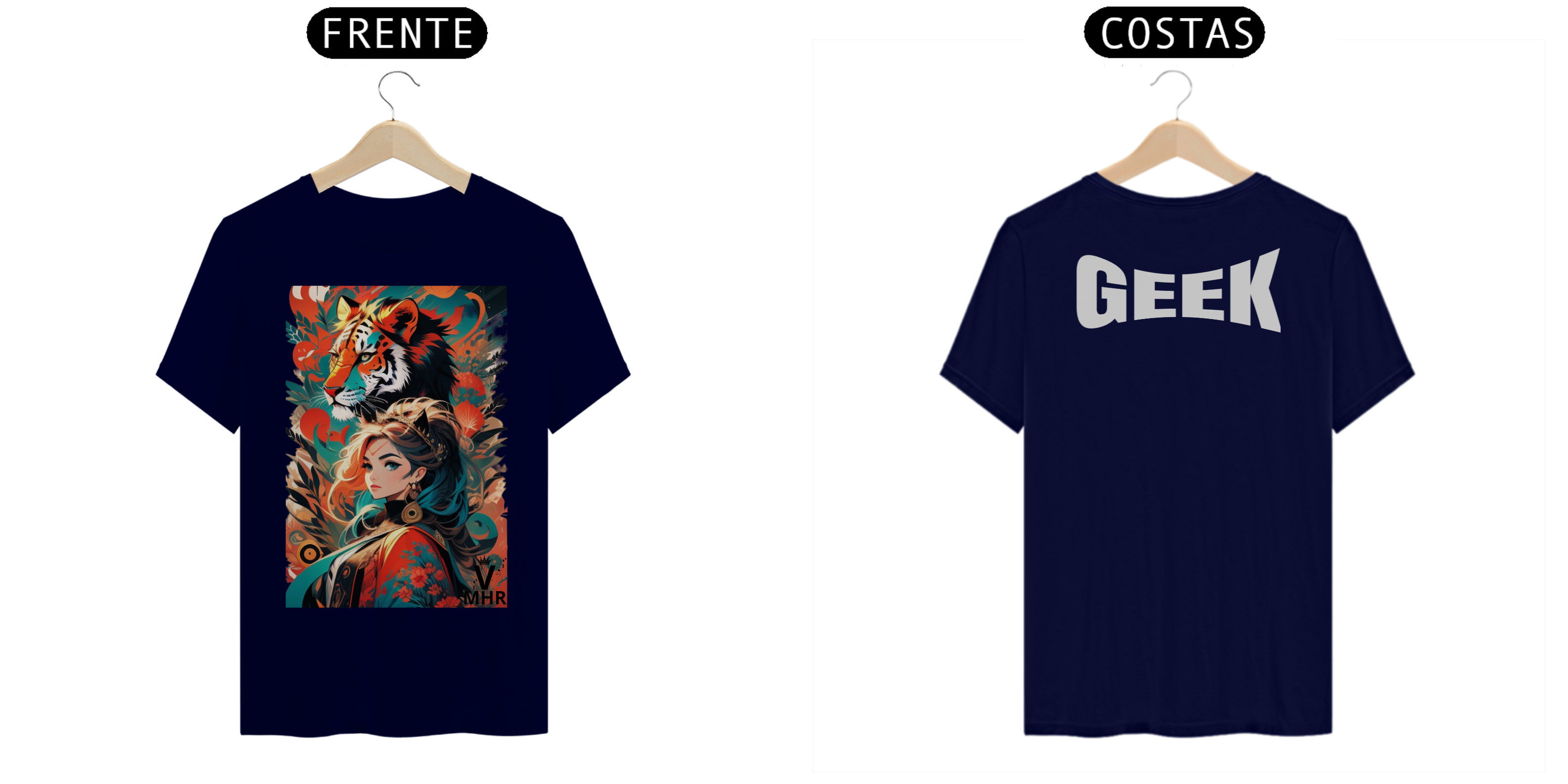 Estilo Geek : Mulher e seu parceiro Tigre 