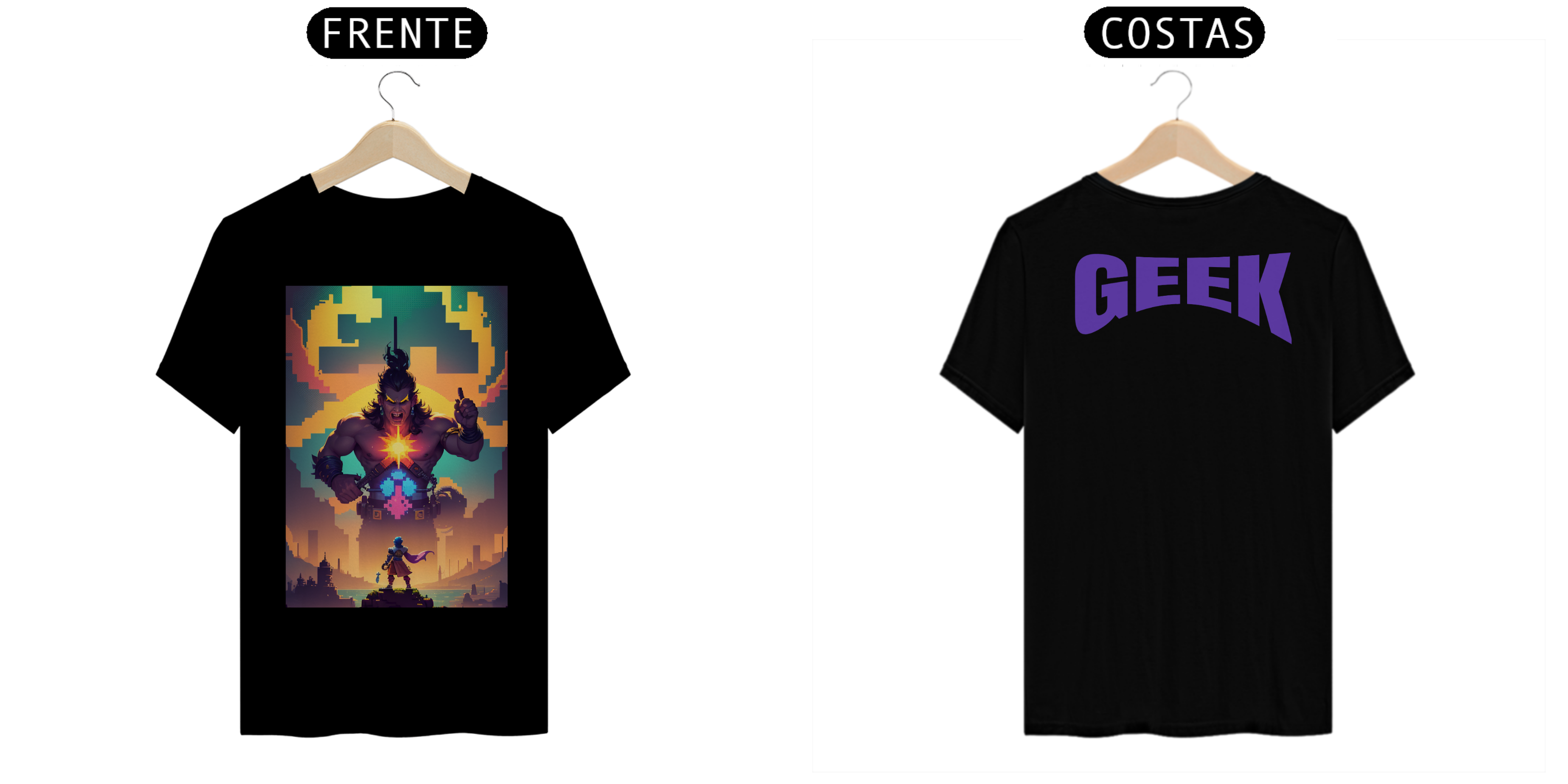 Camiseta Retro Game Pixel Art -  Cultura GEEK 