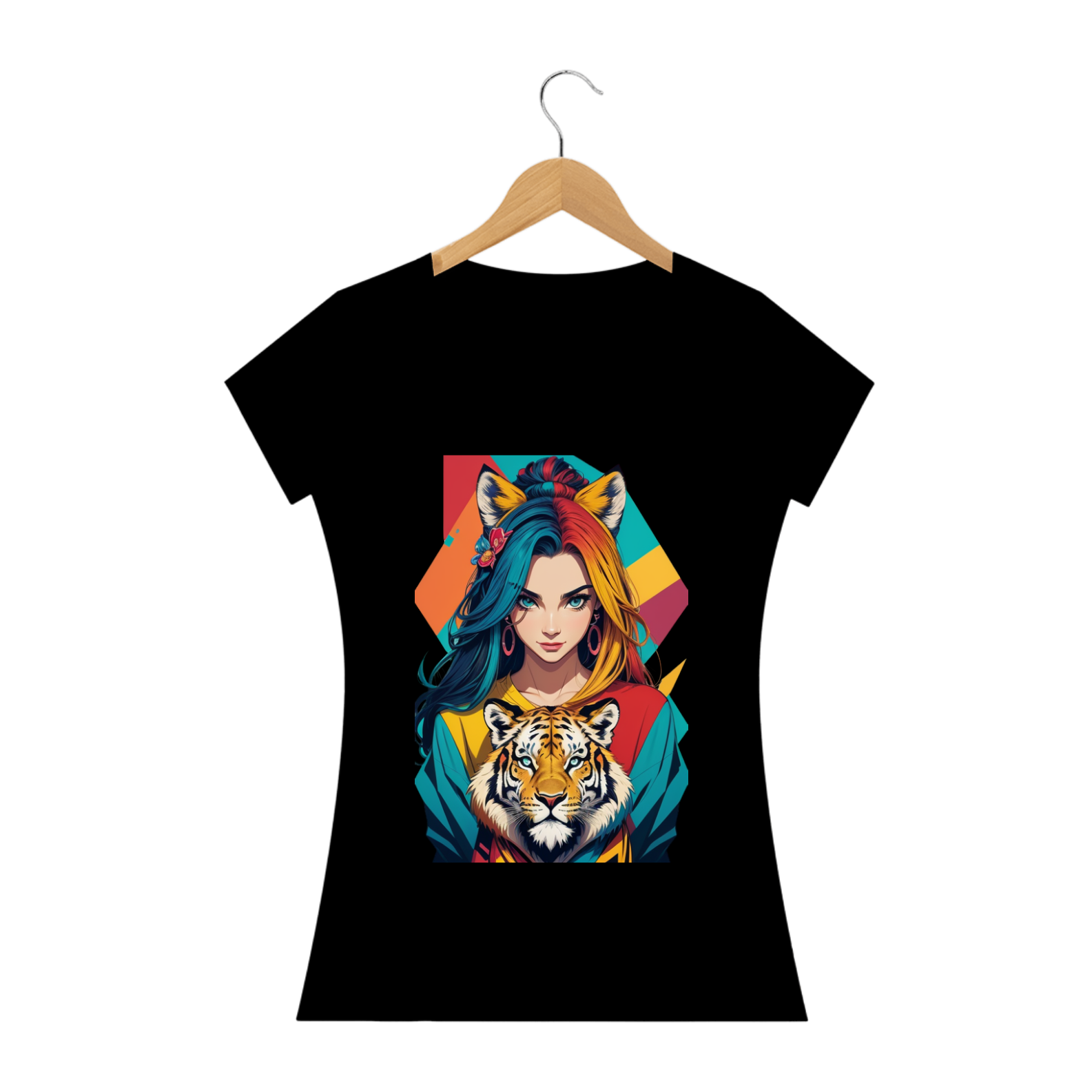 Camiseta Fusion Geek: Mulher & Tigre