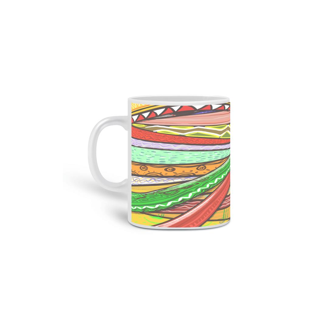 Caneca com estampas africanas