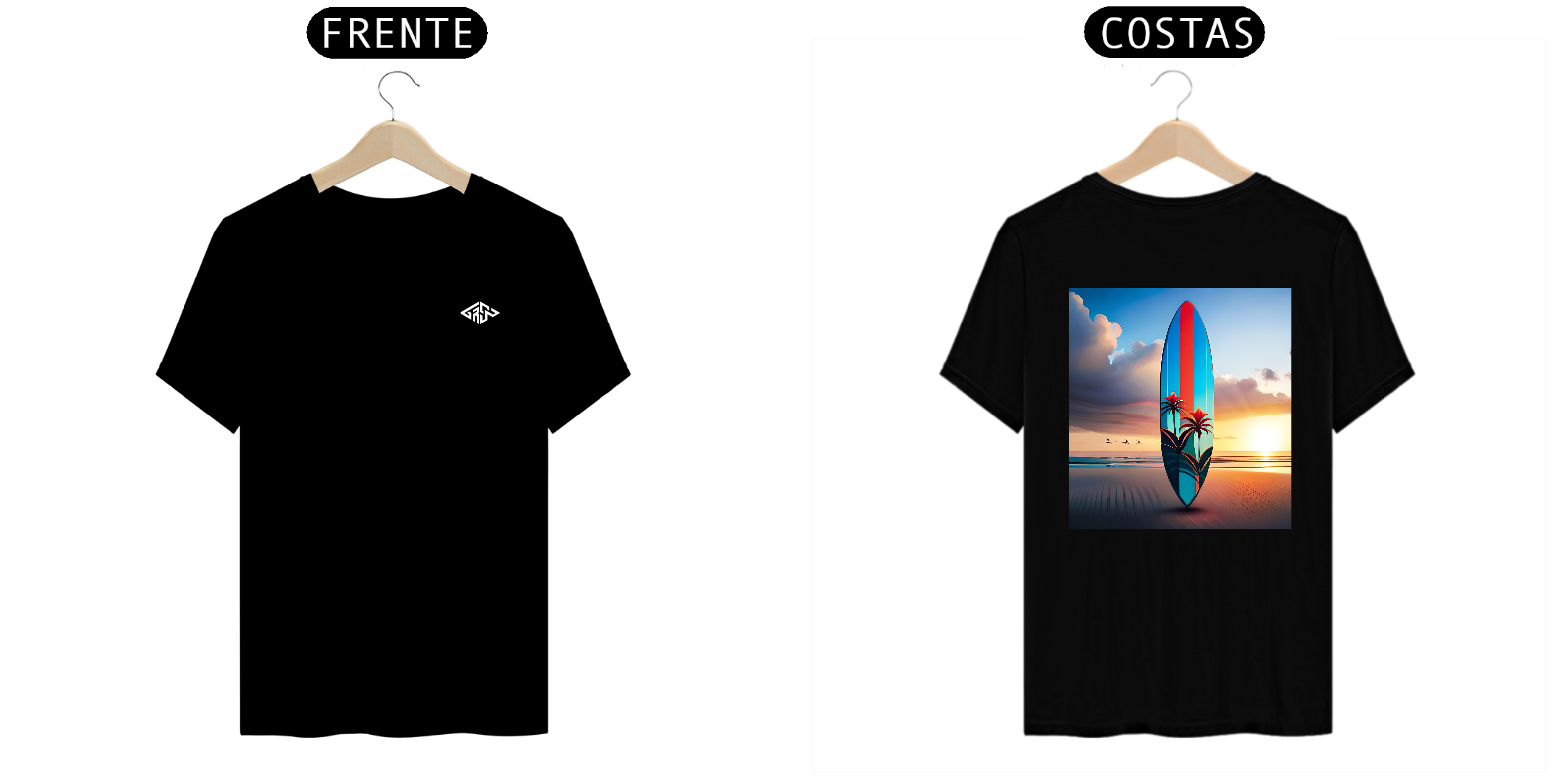 T-shirt Estilo Praiana Graw - Preto
