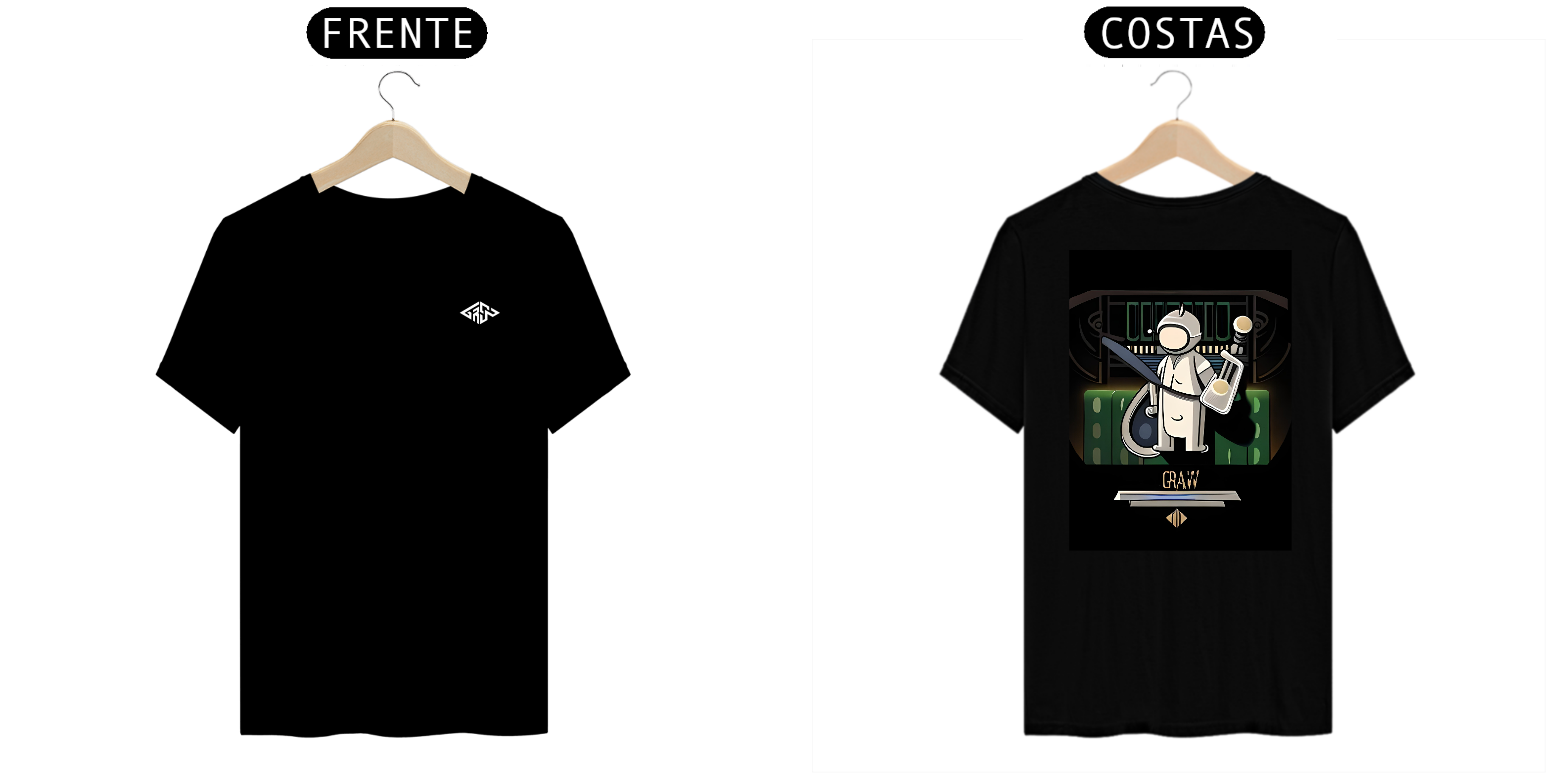 T-shirt Prime Estampa Astronauta Graw - Preto