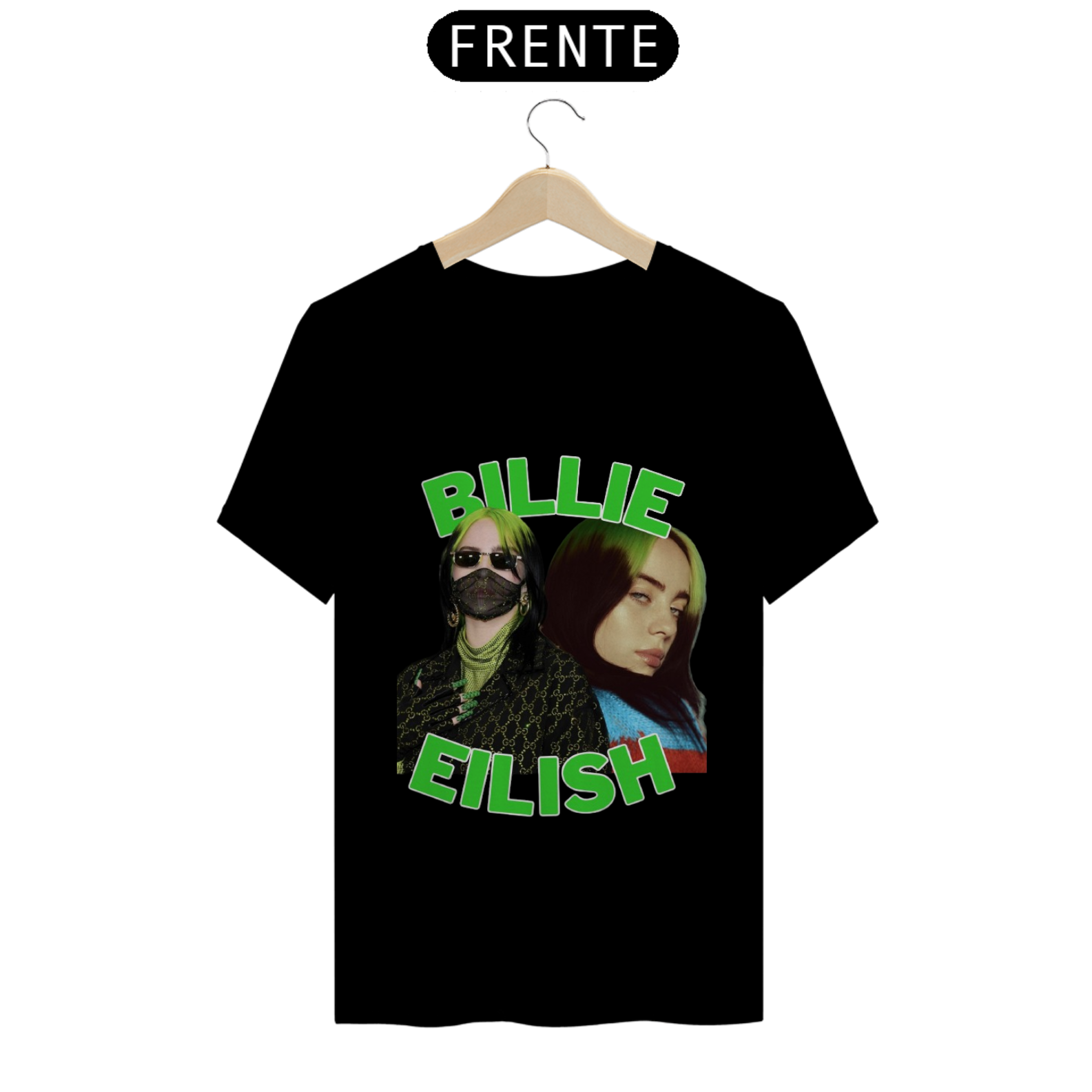 Nome do produto  T-shirt Billie Eilish Green