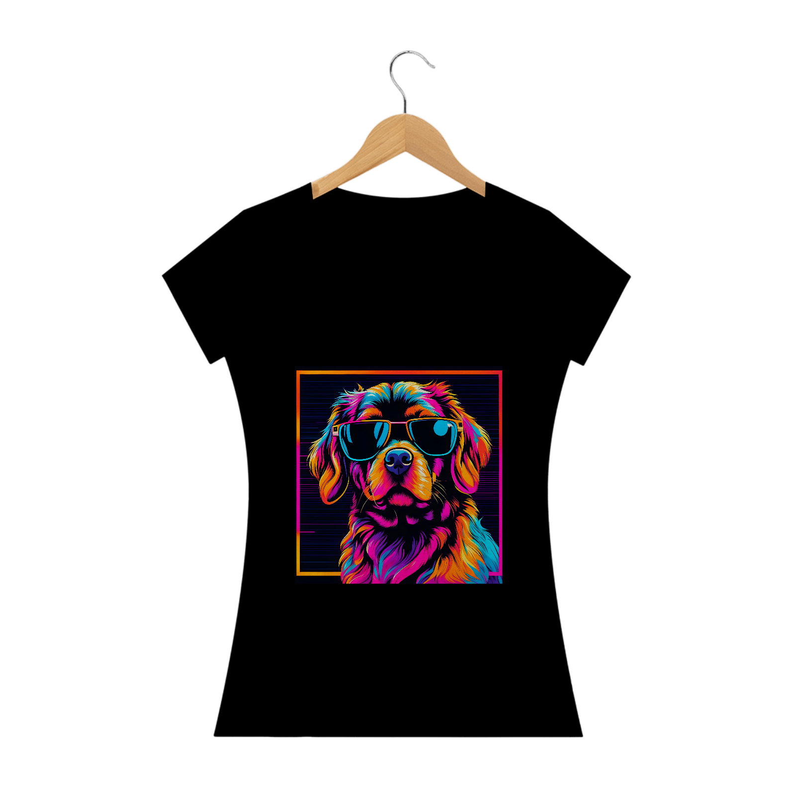 Camiseta Baby Look Premium Dog Pop Art