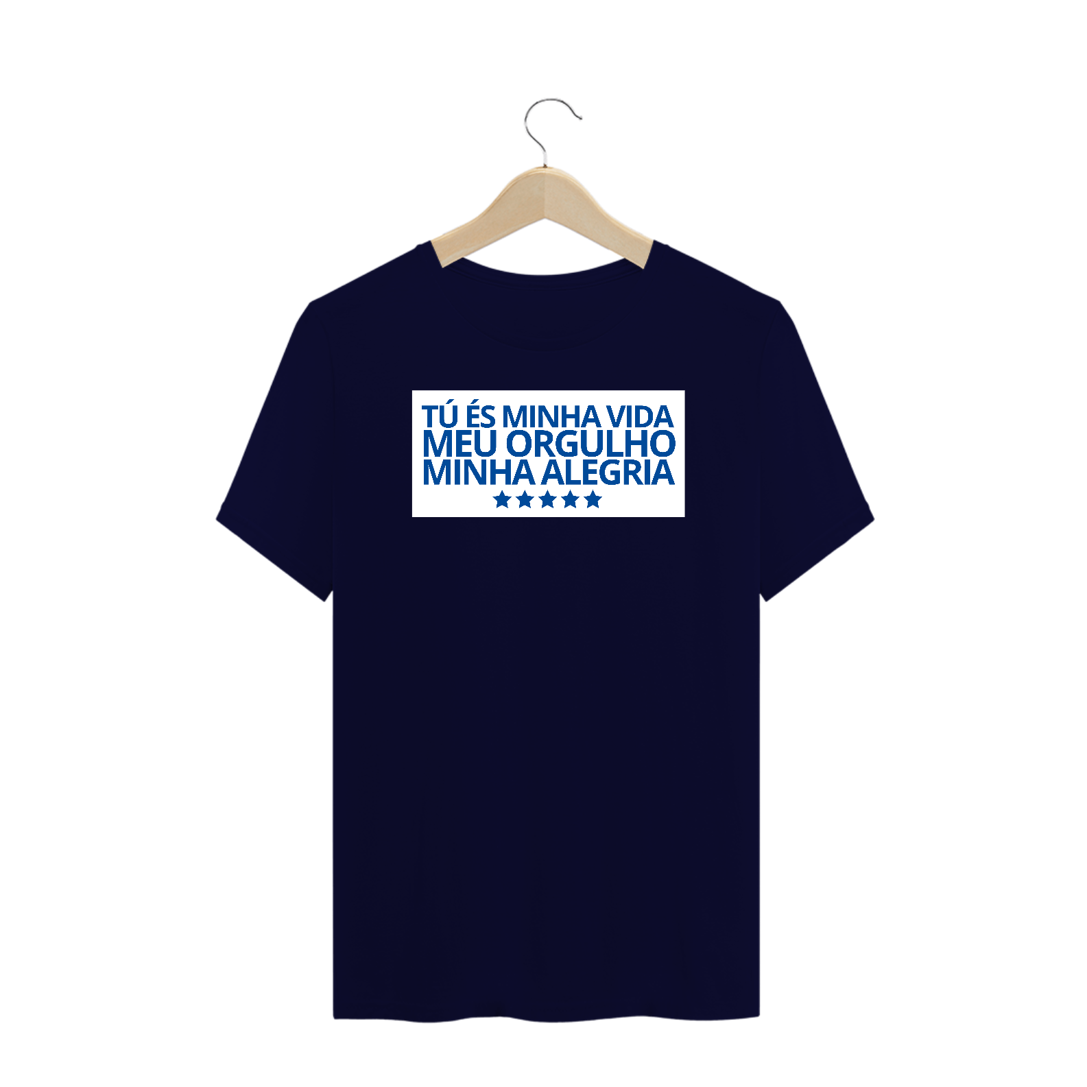 CAMISETA PLUS SIZE TU ÉS MINHA VIDA - AZUL MARINHO