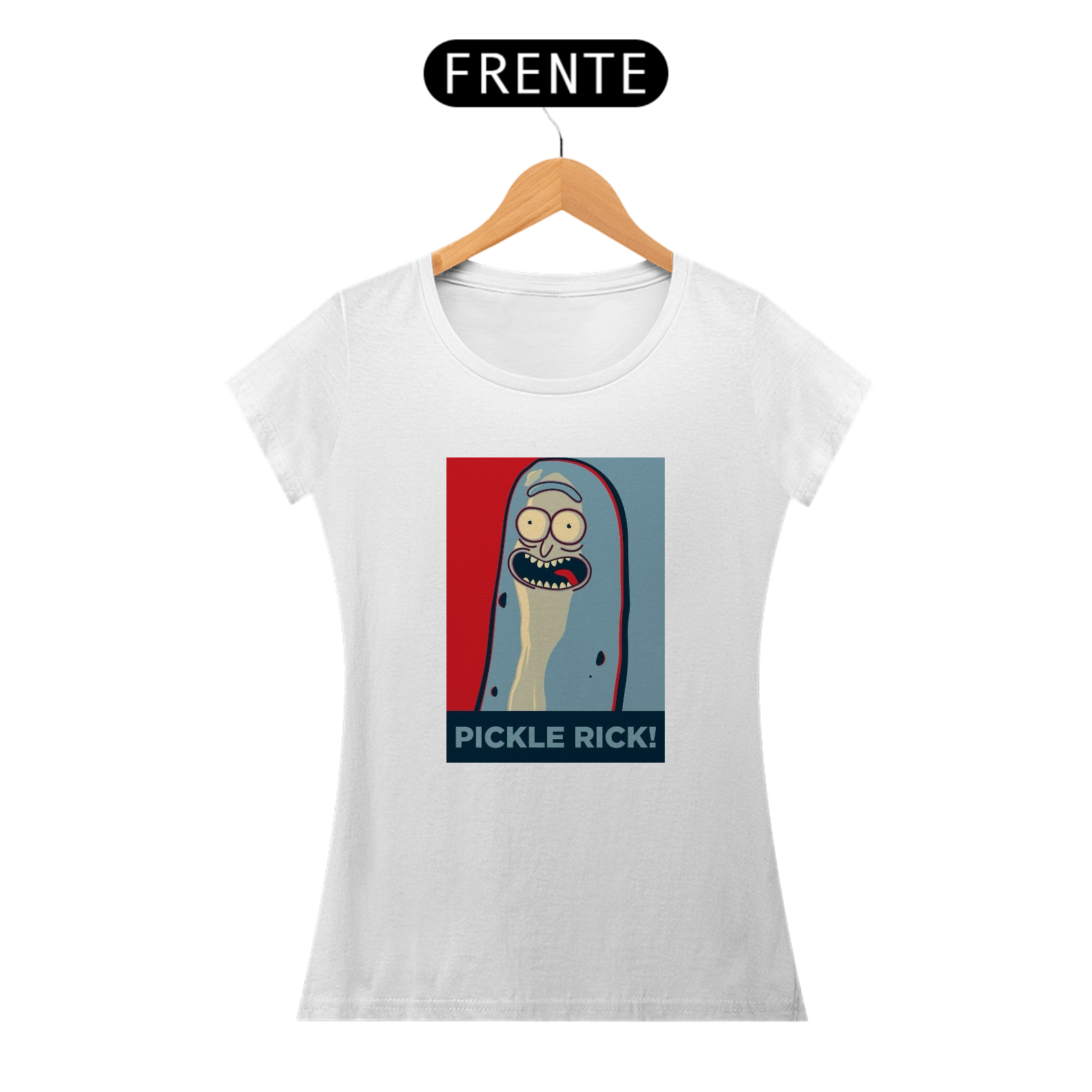 Camiseta Feminina Pickle Rick