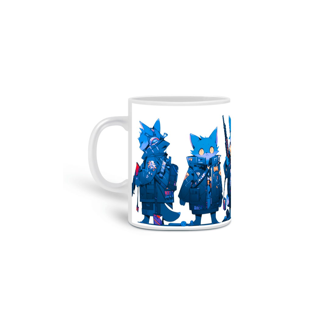 Caneca Gatos Segurança Fofos