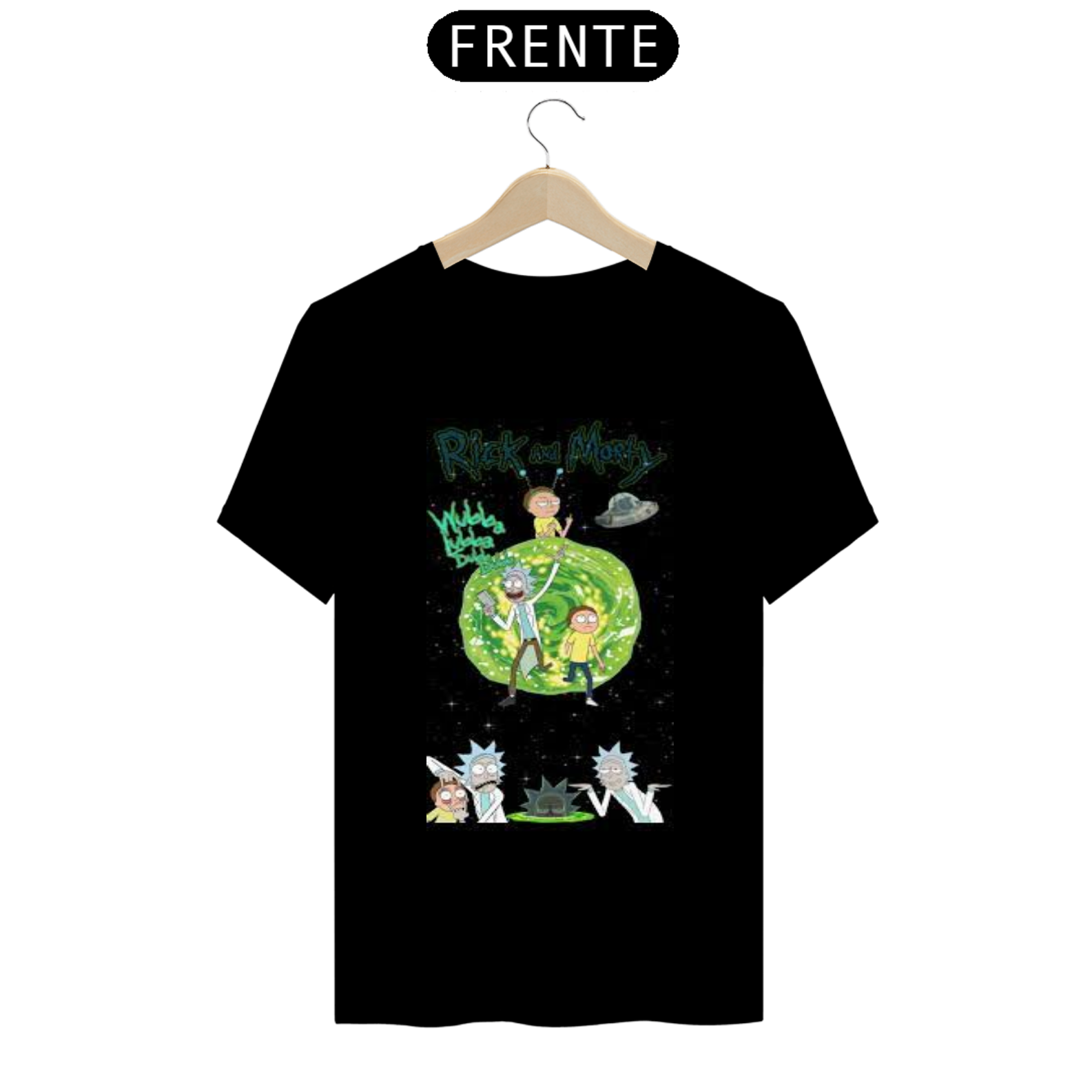 Camiseta RickAndMorty Black