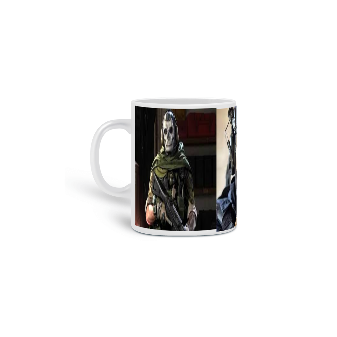 caneca do ghost de call of duty