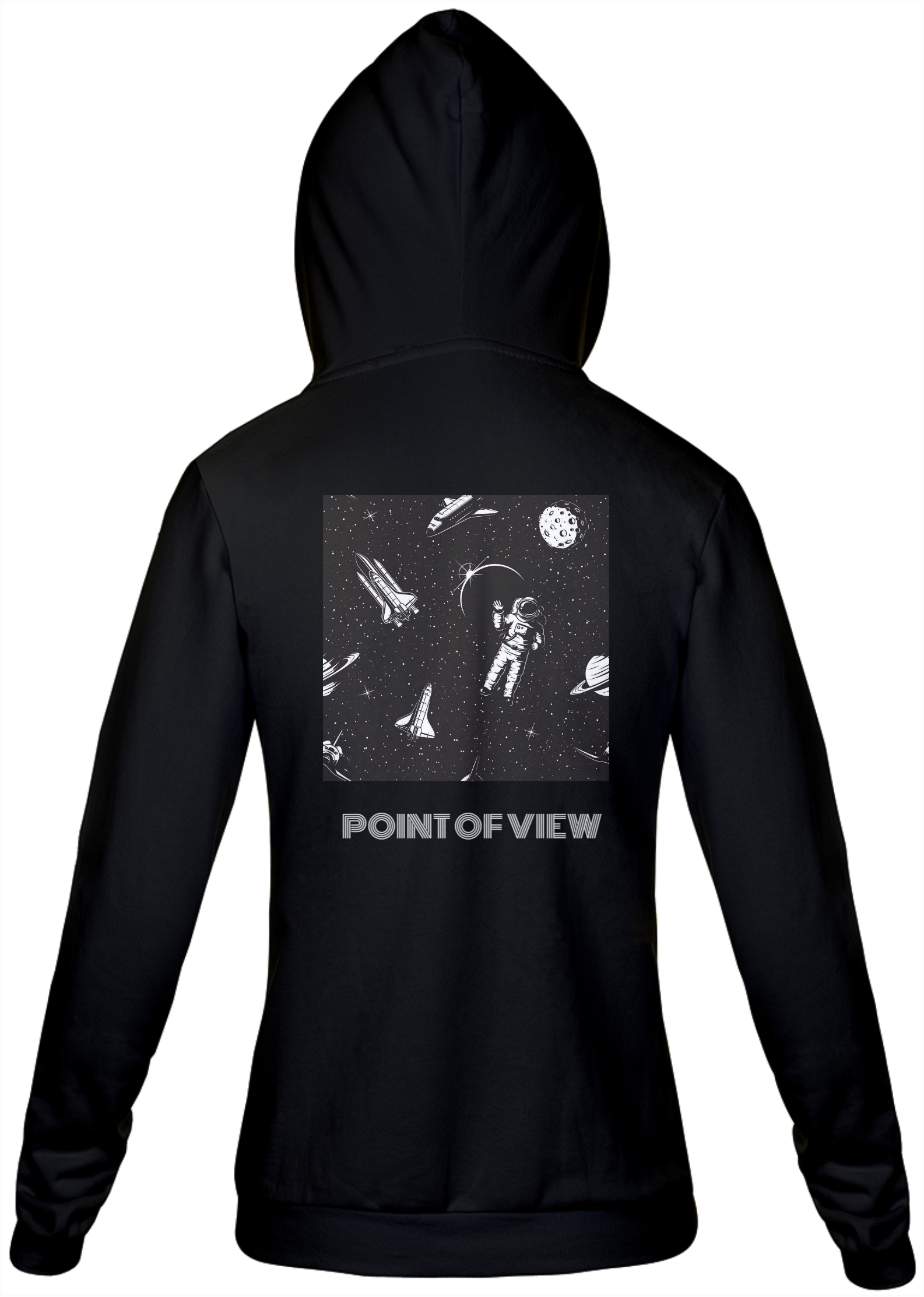 blusa Moletom confortável com estampa espaço sideral