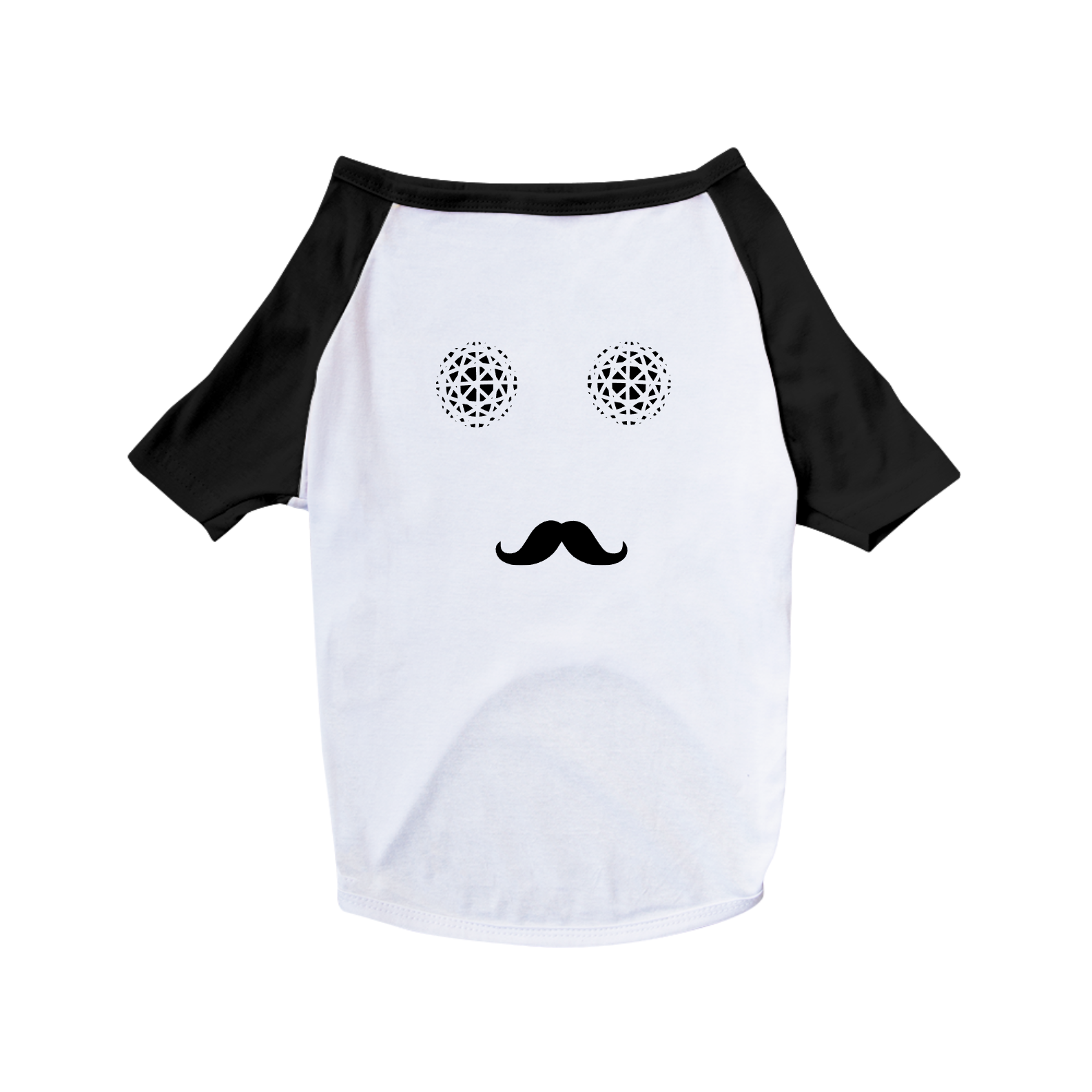camisa lisa com estampa bigode 