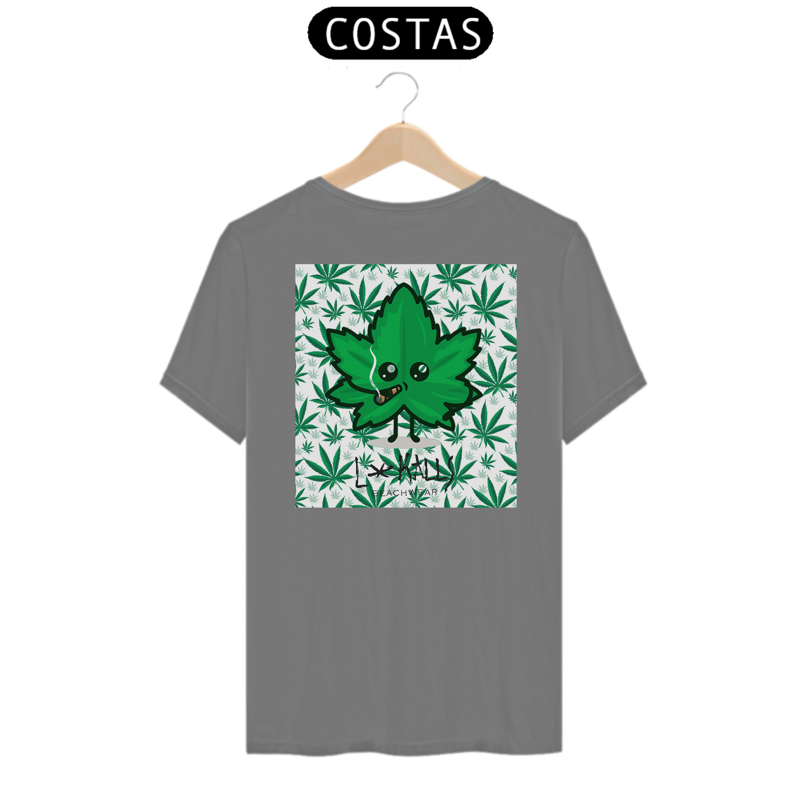 HEMPMON ( IMPRESSÃO NAS COSTAS ) - CAMISETA ESTONADA PREMIUM