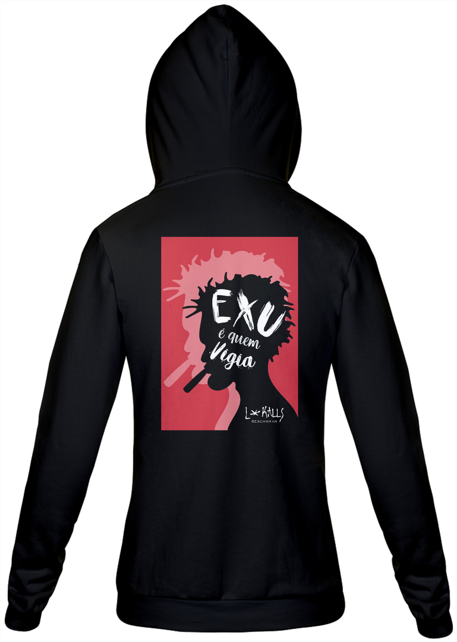 EXÚ É QUEM VIGIA - MOLETON ZIPER FRONTAL