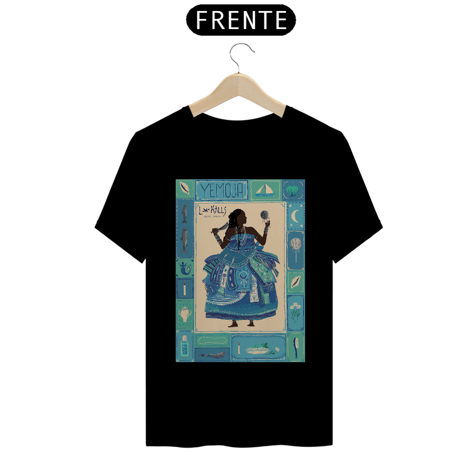 YEMANJÁ PAPIRO - CAMISETA QUALITY