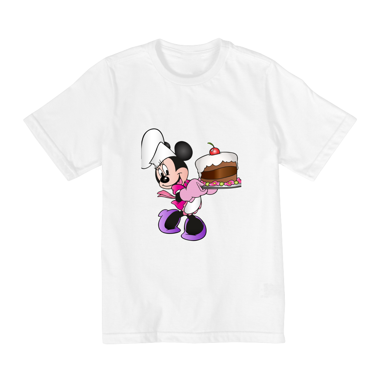 camisa infantil 2 ao 8 minnie cozinheira