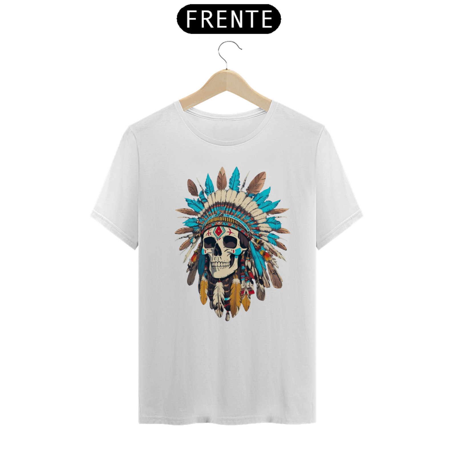 T-SHIRT CLASSIC SKULL INDIAN