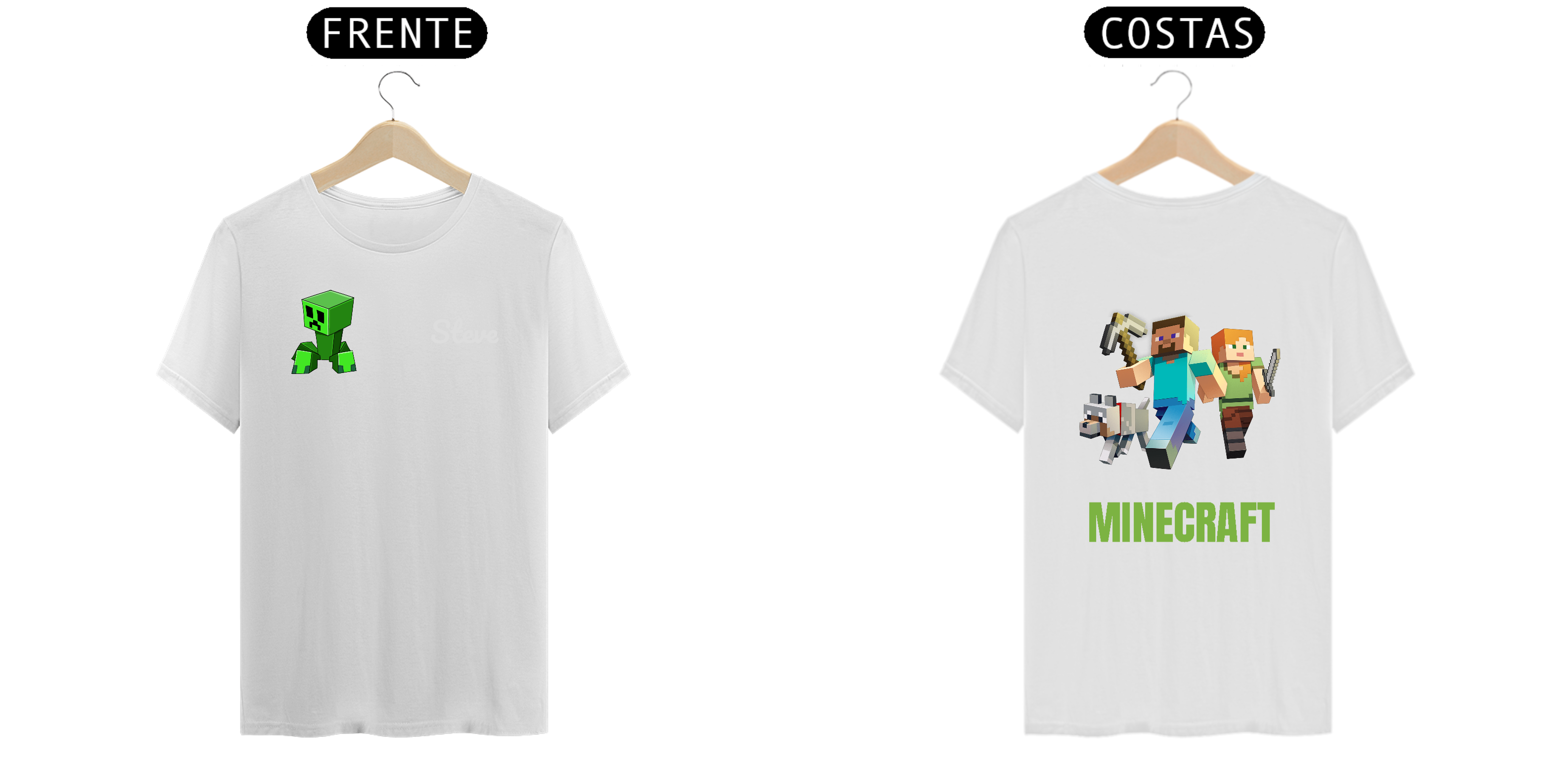 Nome do produto: Camisa Steve Minecraft