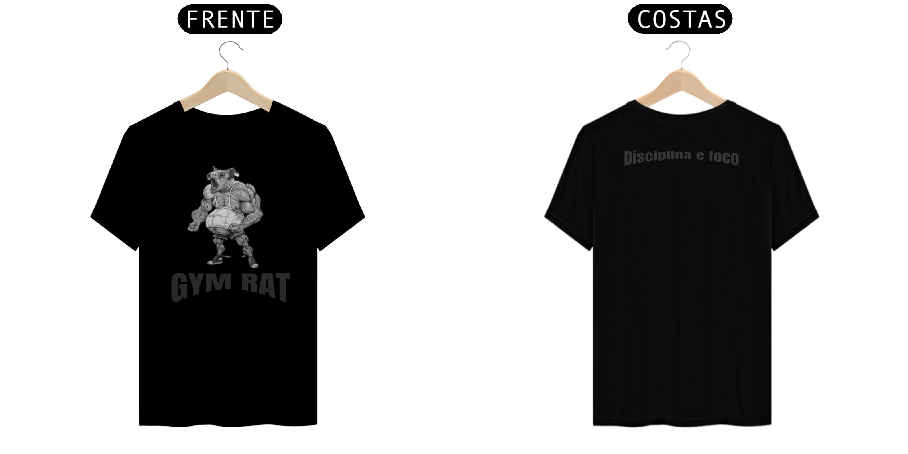 Nome do produto  camiseta gym rat academy