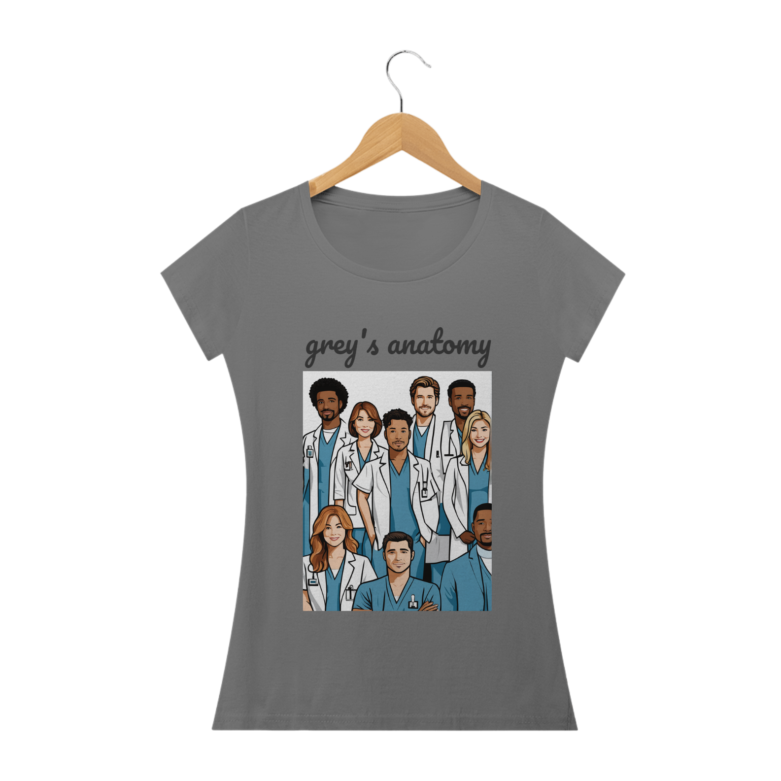 CAMISA BABY LONG GREY'S ANATOMY 