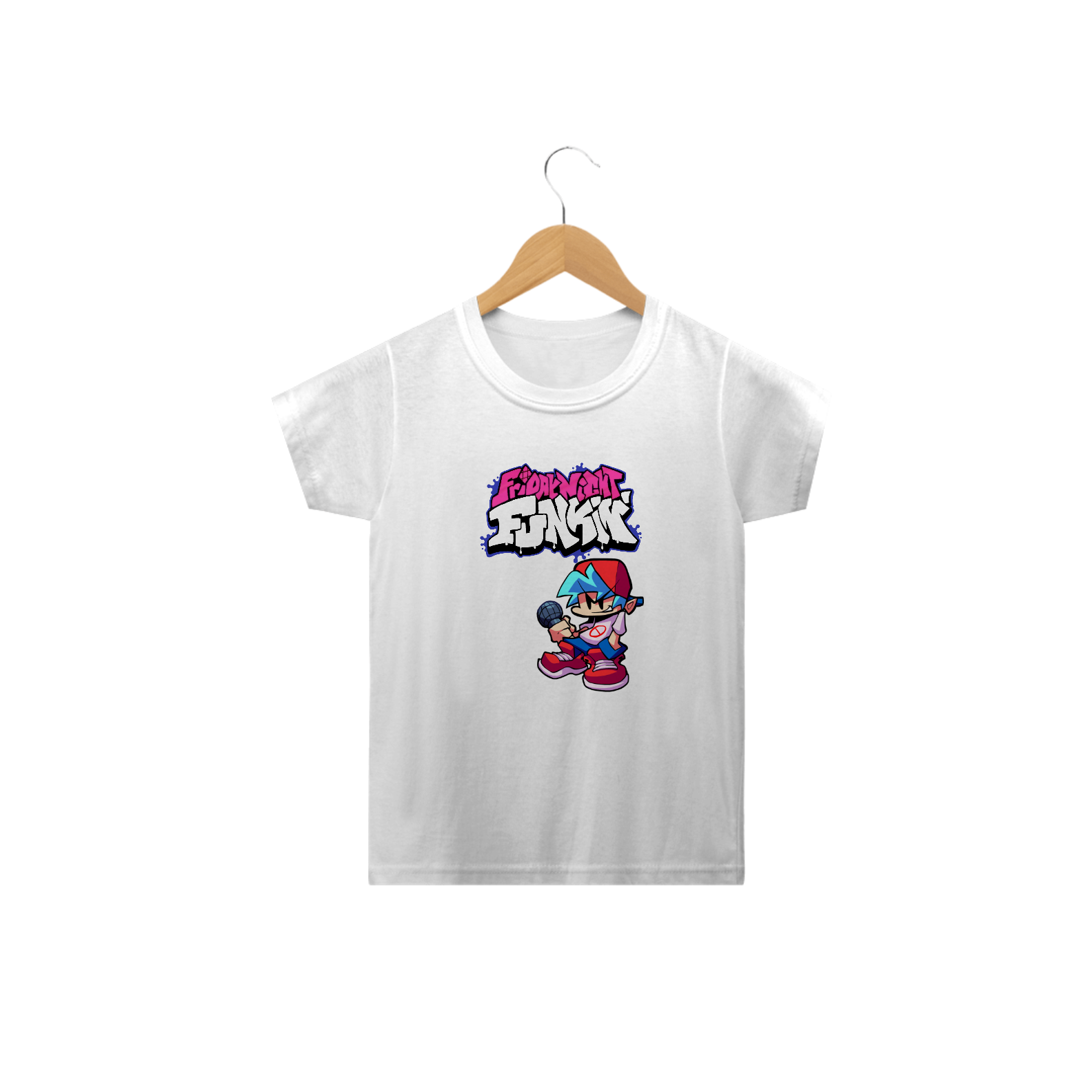 Nome do produto  Camiseta FNF Crianças BoyFriend