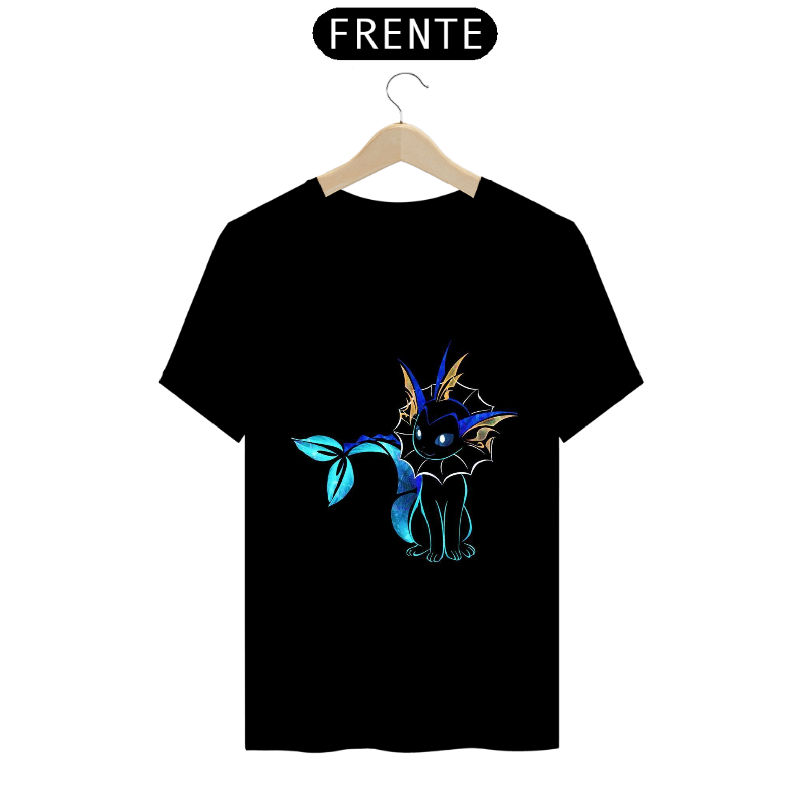 Camisa vaporeon water preta