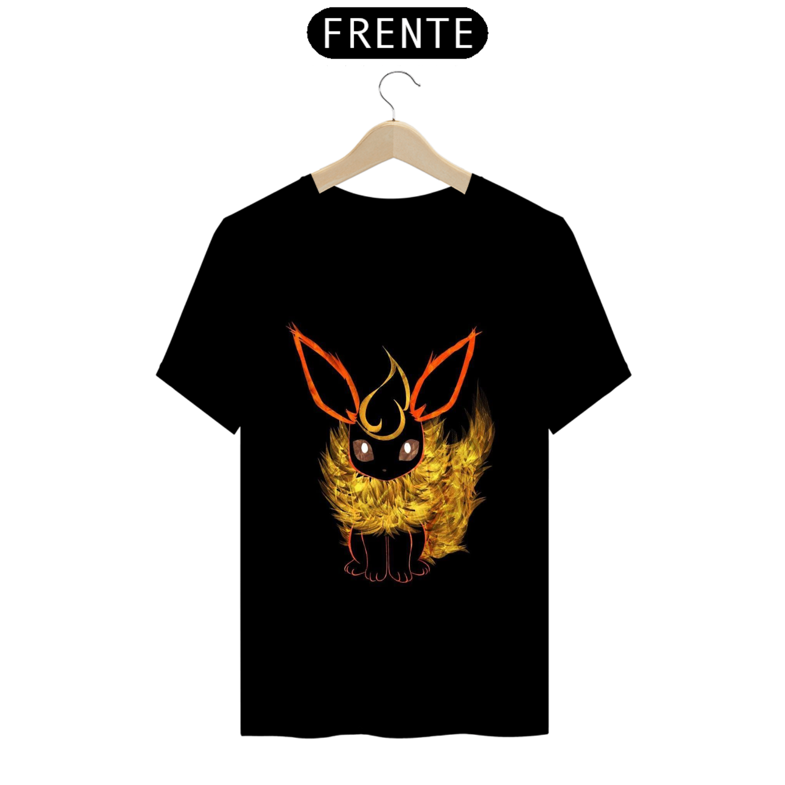 Camisa Vaporeon Fire Preta