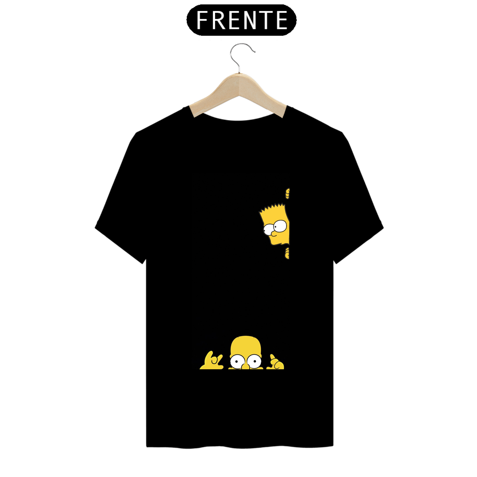 Camisa Bart e Homer Preta