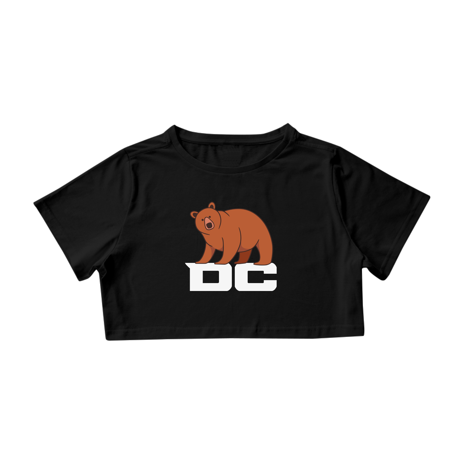 Nome do produto  Cropped Preto Urso