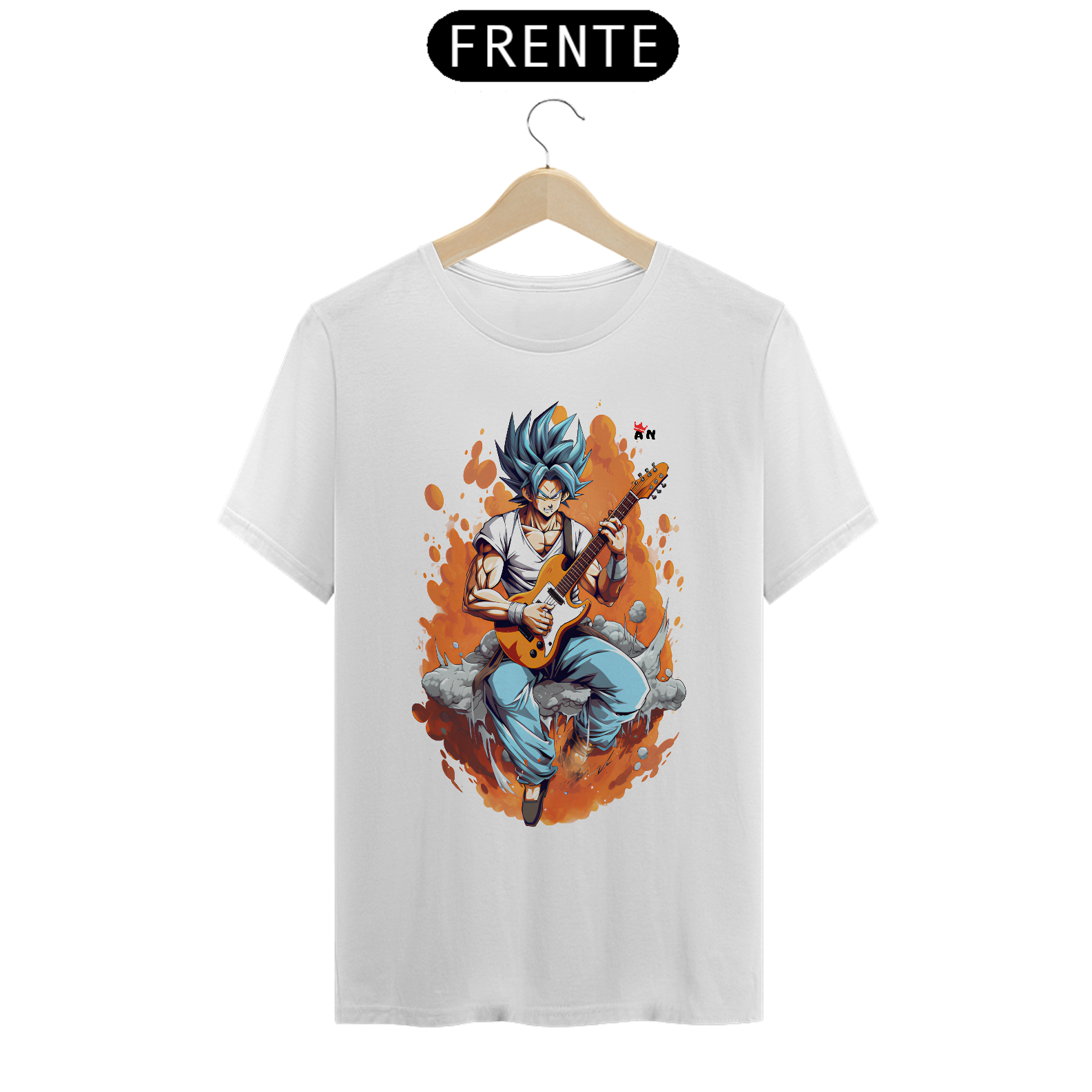 T-shirt Quality - Goku Azul Guitar
