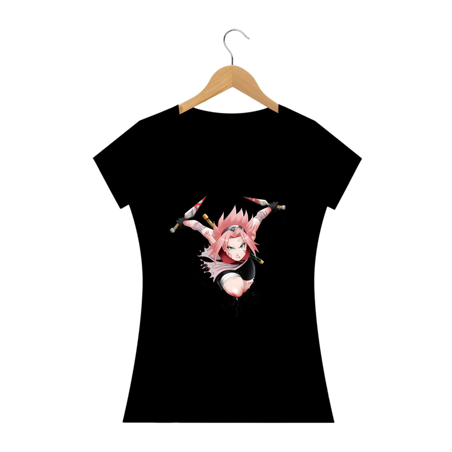 Nome do produto: Camiseta Feminina - Naruto (Sakura)