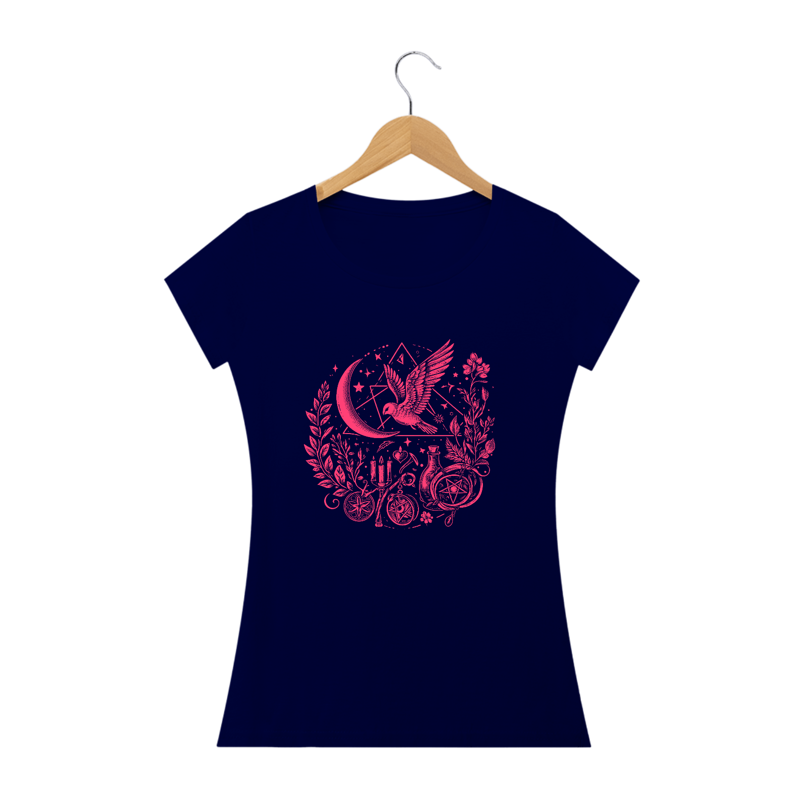 Camiseta fem witch elements bird 