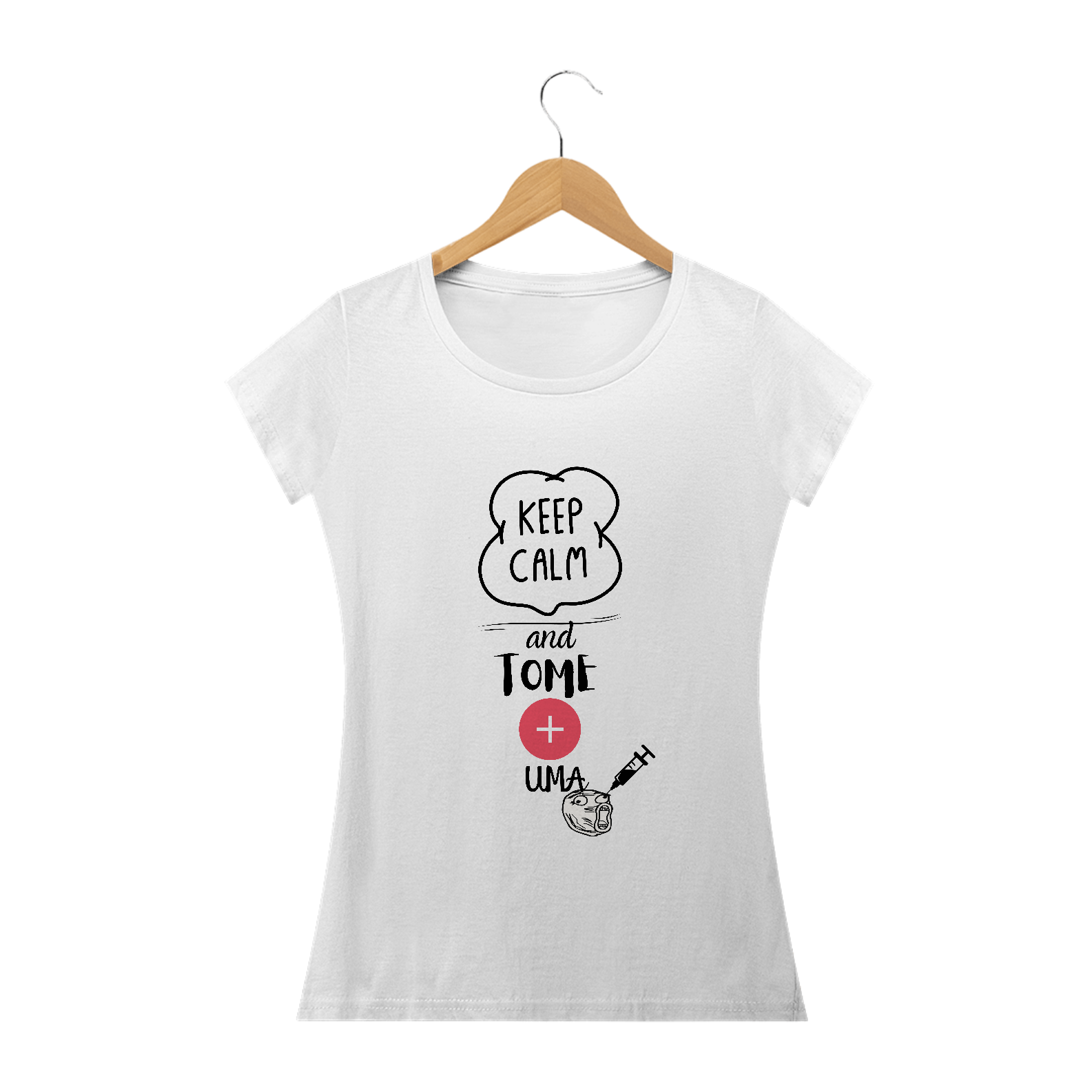 Camiseta Fem Keep Calm Dose (100 % algodão)