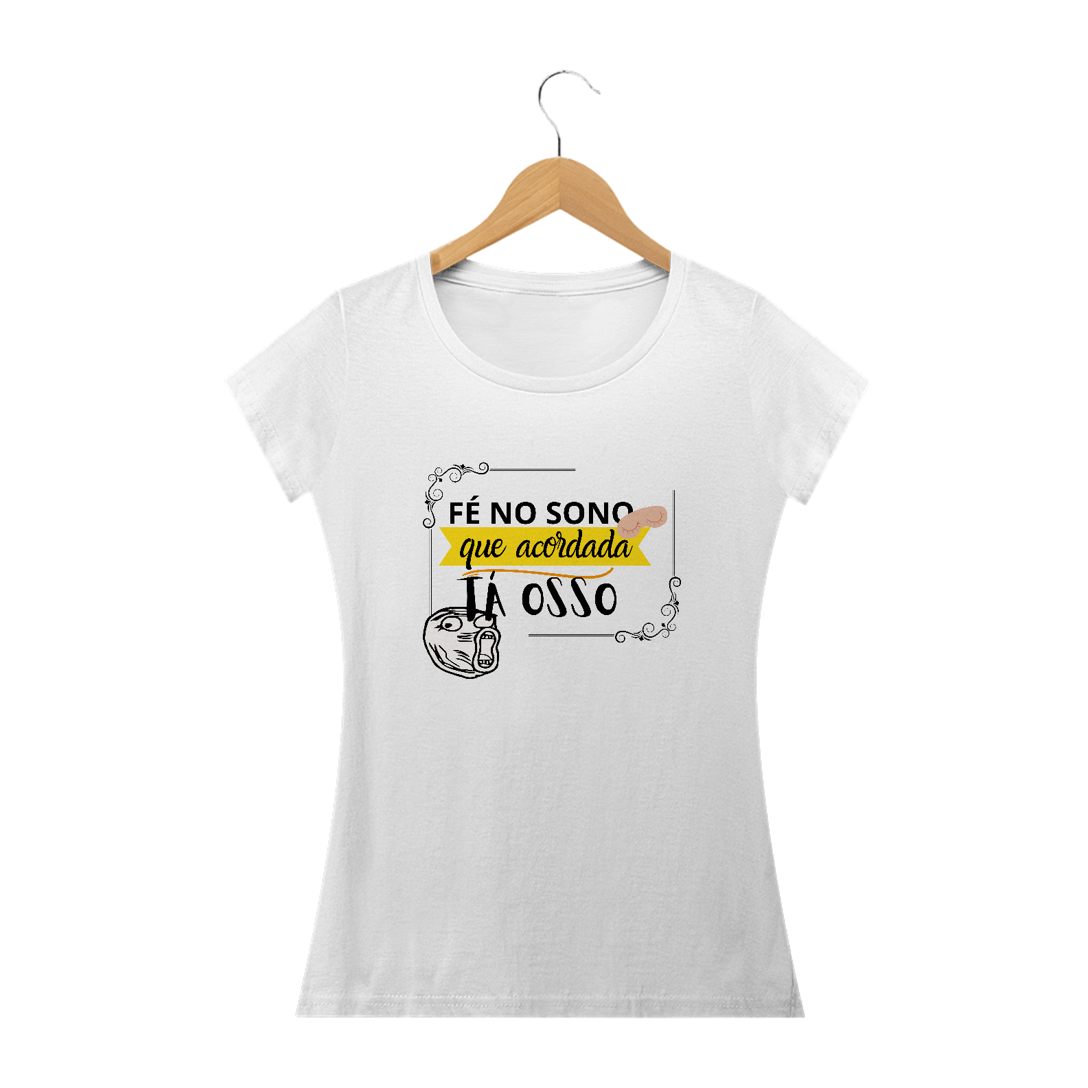 camiseta fem fé no sono (100 % algodão) 