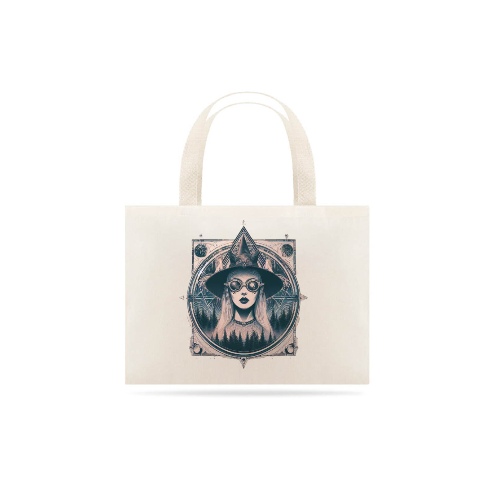 Ecobag Bruxa cyberpunk floresta