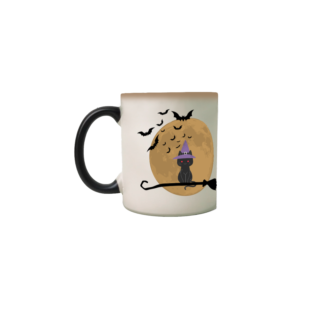 Caneca Mágica gatinho bruxo
