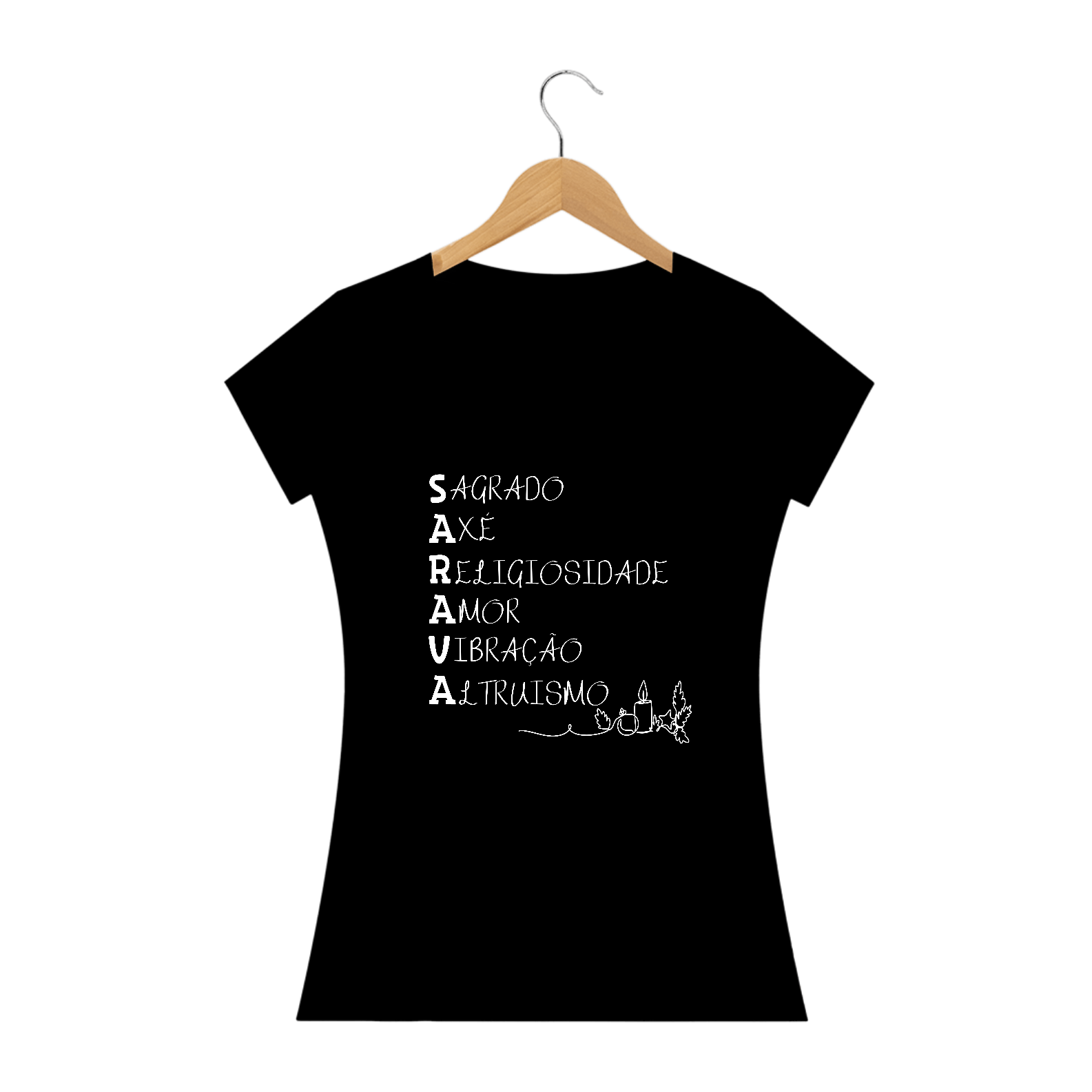Camiseta Feminina Sarava (100% Algodão)