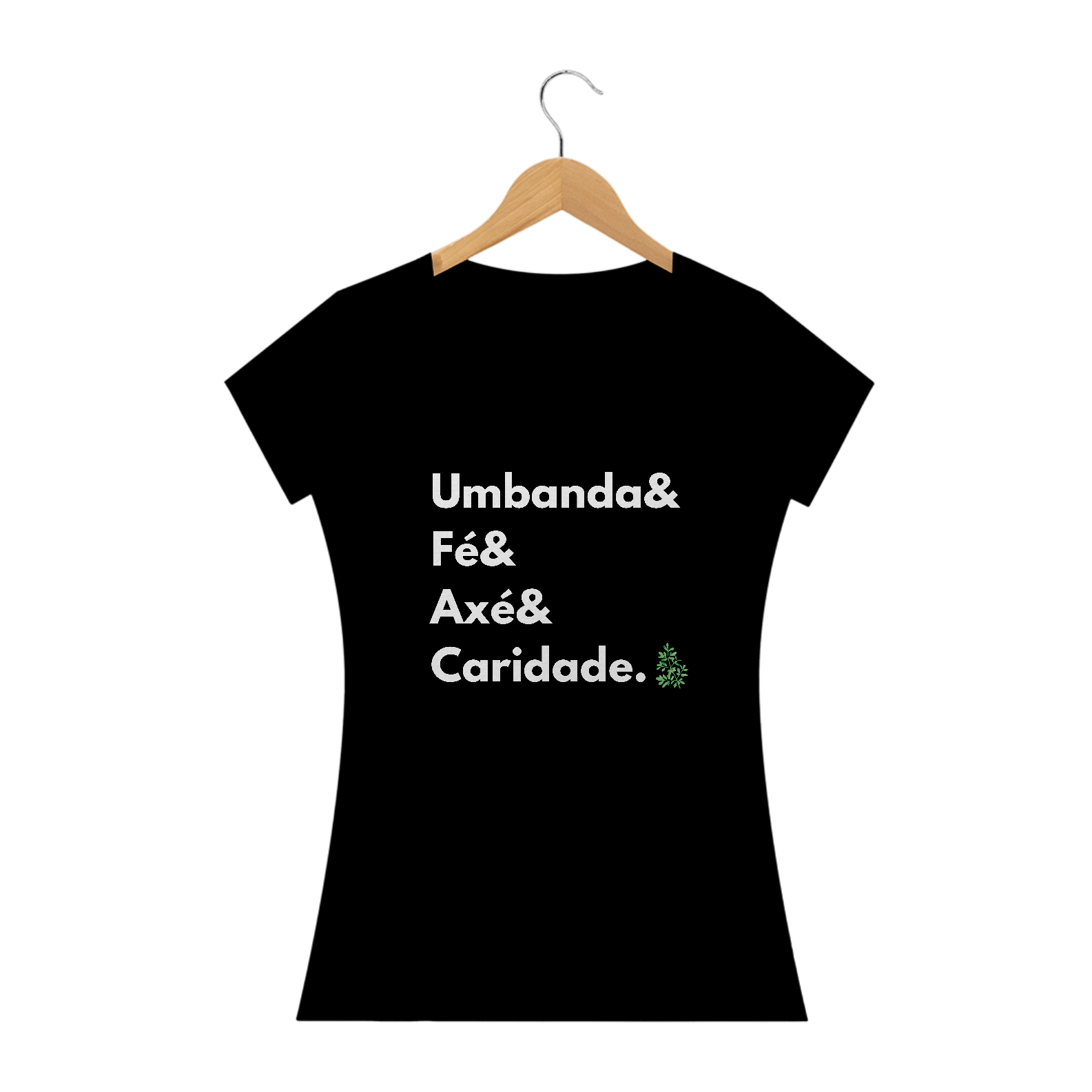 Camiseta Fem Umanbada Fé axé caridade 