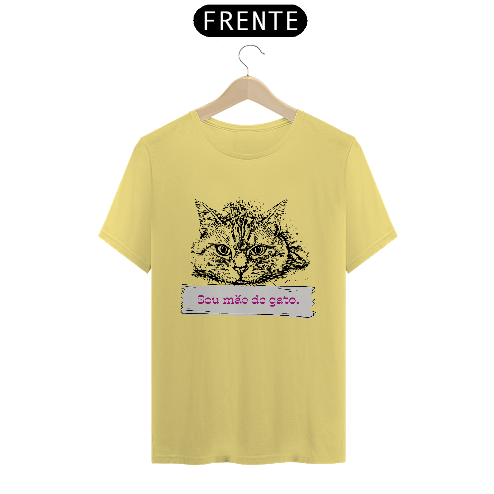 CAMISETA T-SHIRT ESTONADA, FRASES SOU MÃE DE GATO