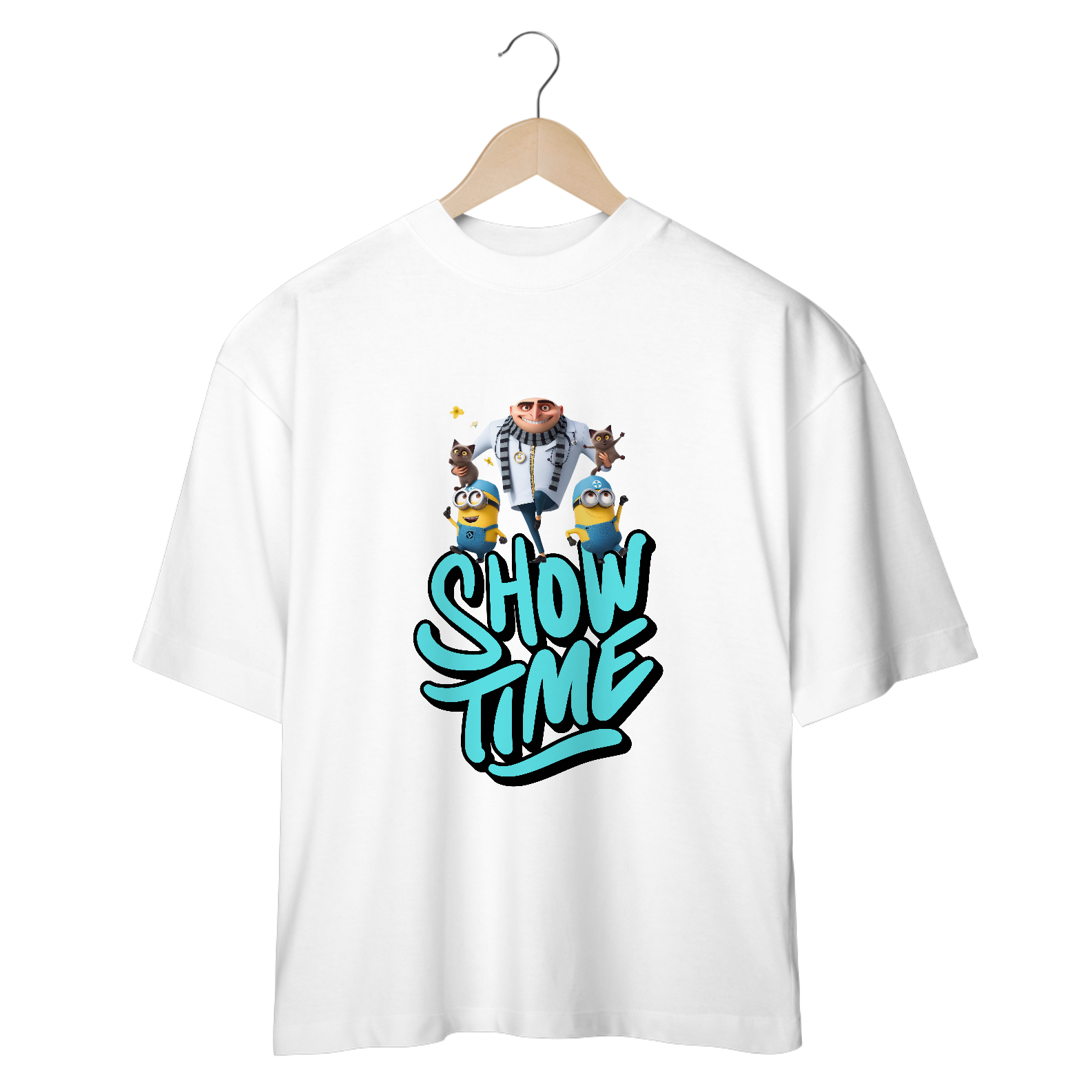 CAMISETA OVERSIZED PETS, MEU MALVADO FAVORITO SHOW TIME