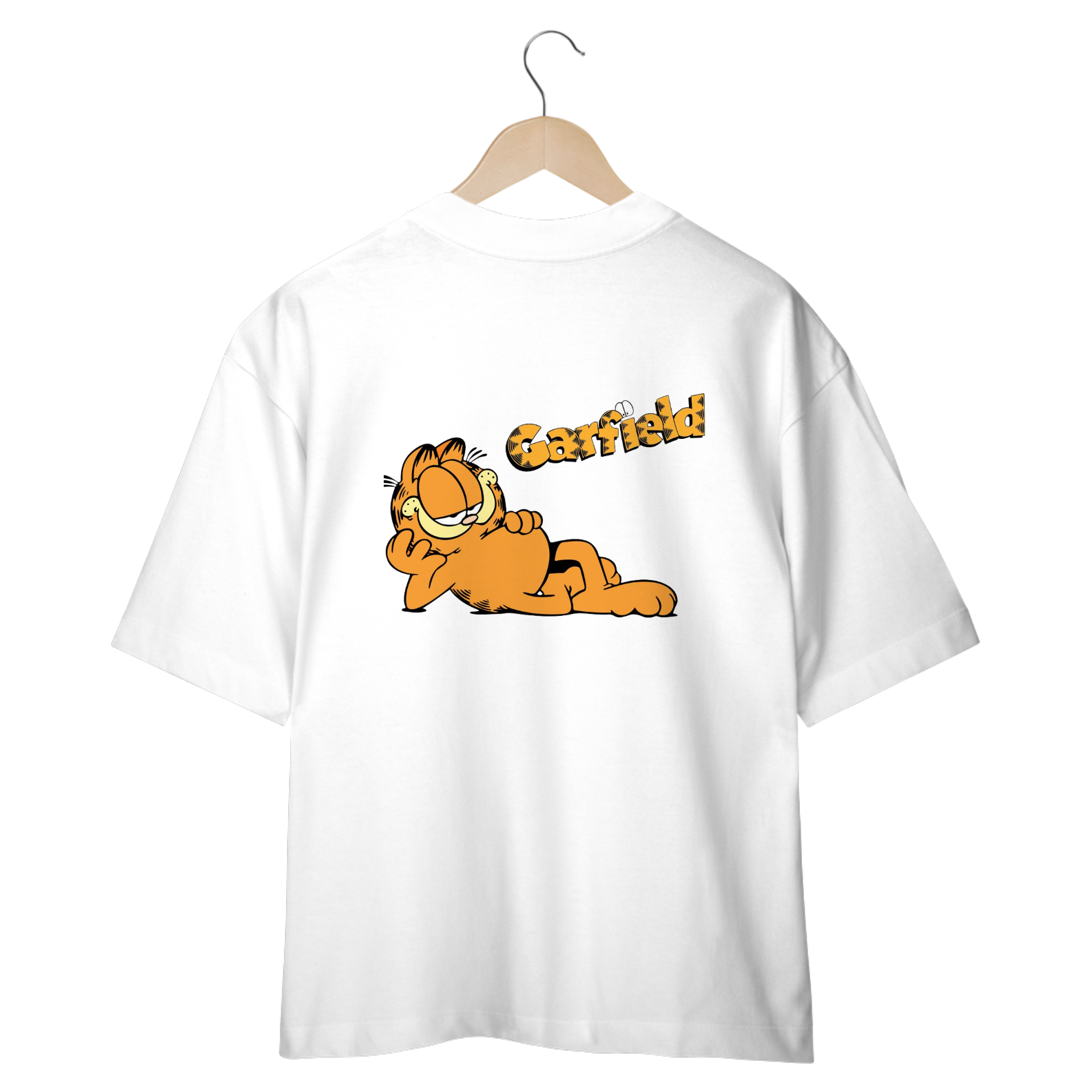 CAMISETA OVERSIZED COSTAS, CAT GARFIELD