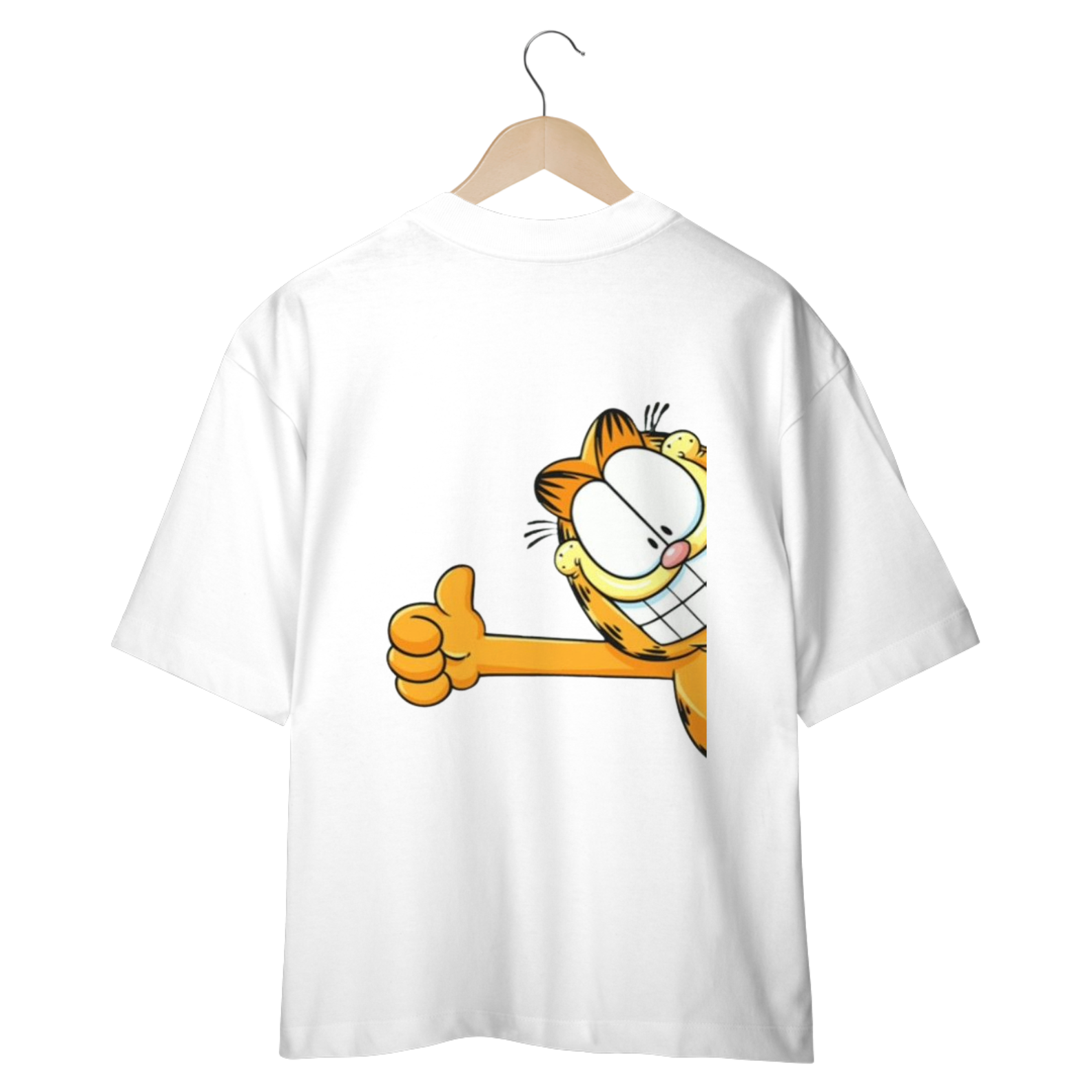 CAMISETA OVERSIZED COSTAS, CAT GARFIELD