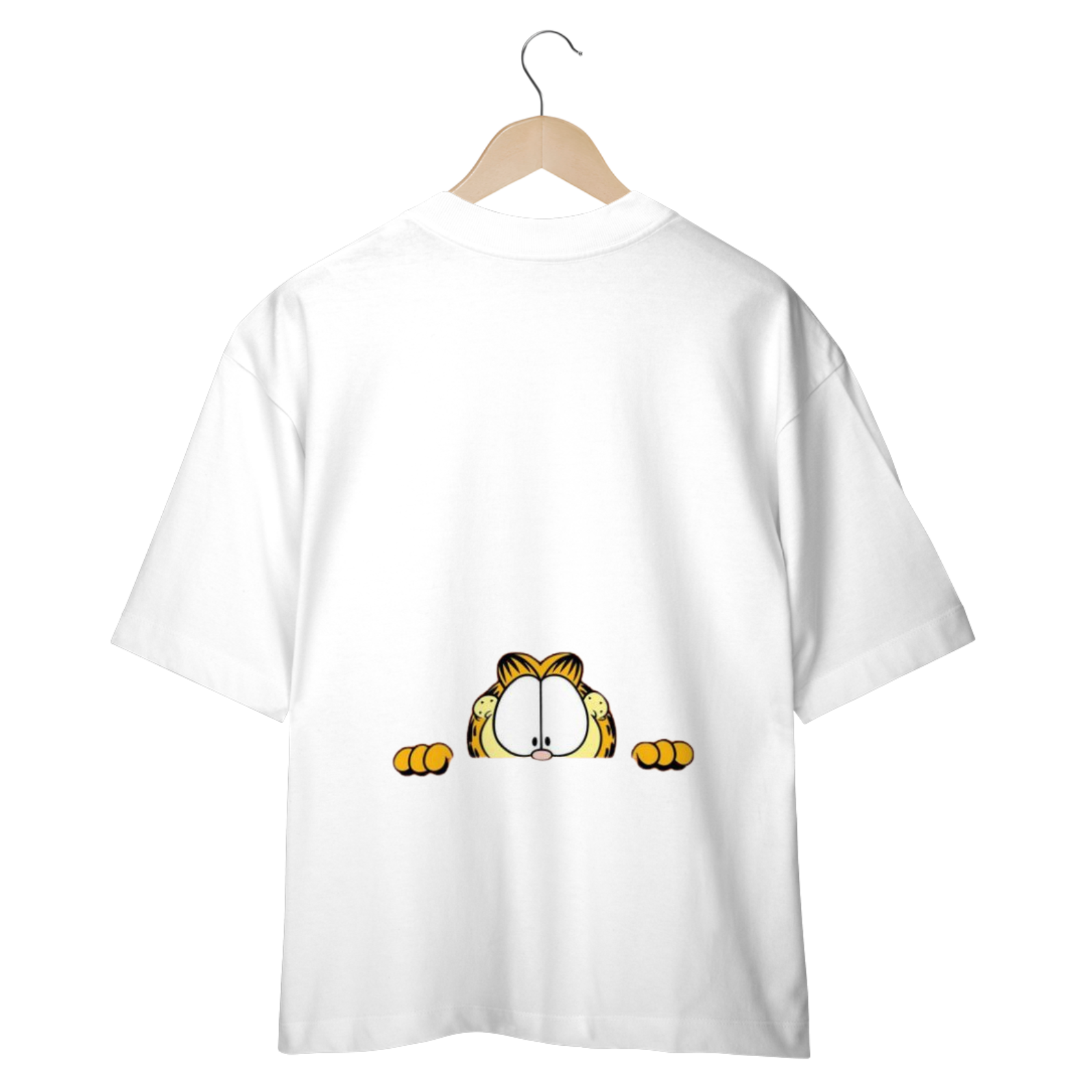 CAMISETA OVERSIZED COSTAS, CAT GARFIELD