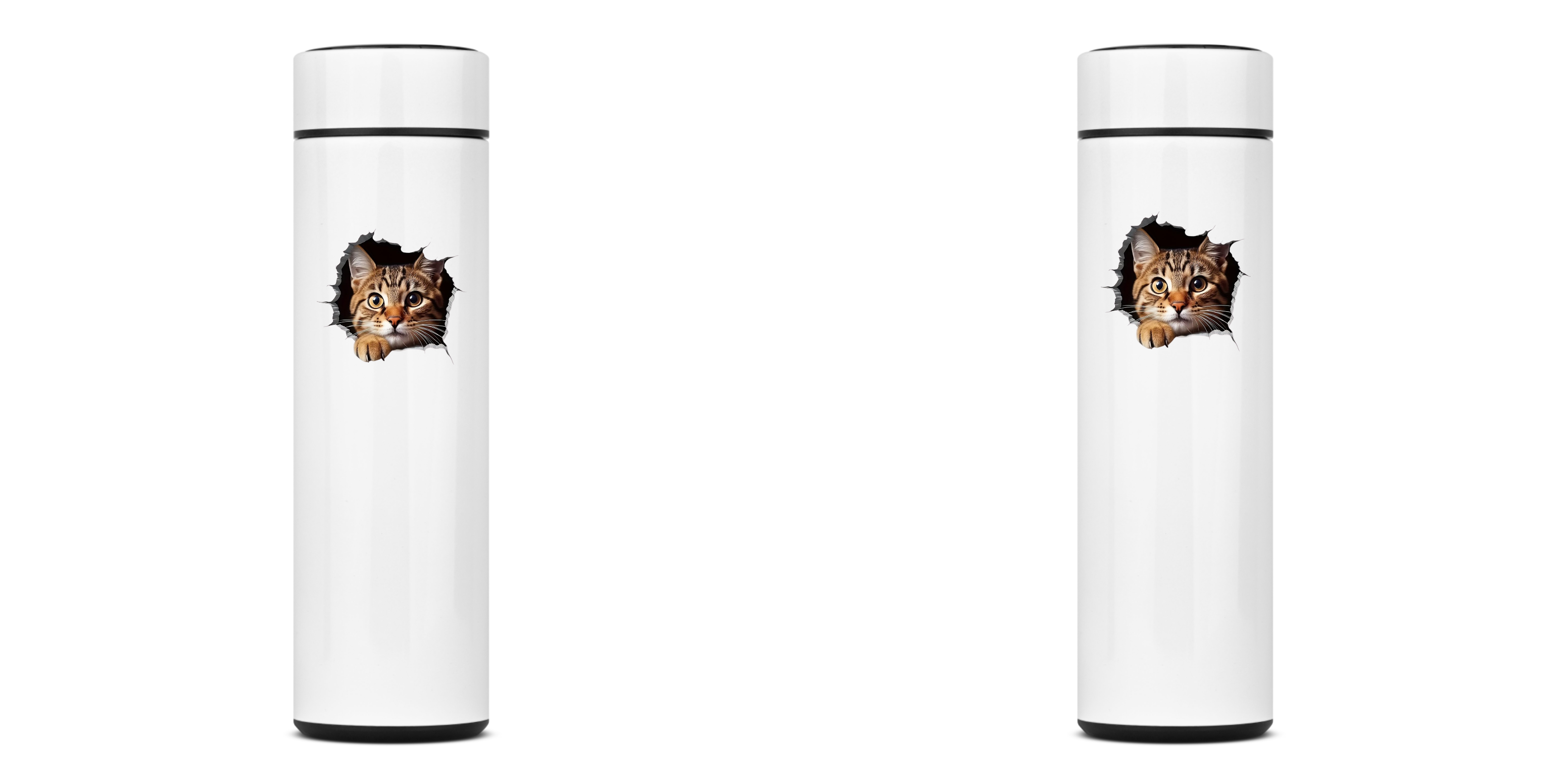 GARRAFA TÉRMICA CAT, AÇO INOXIDÁVEL 40OML FRENTE E VERSO