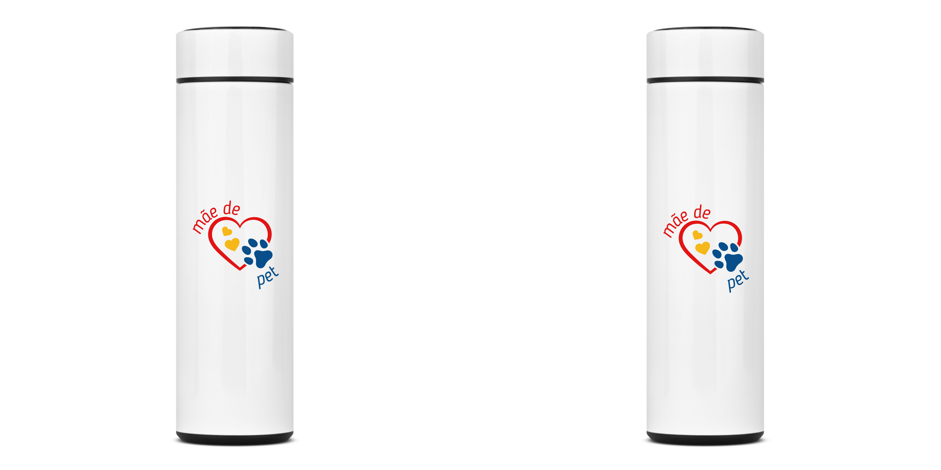 GARRAFA TÉRMICA MÃE DE PETS, AÇO INOXIDÁVEL 40OML, FRENTE E VERSO