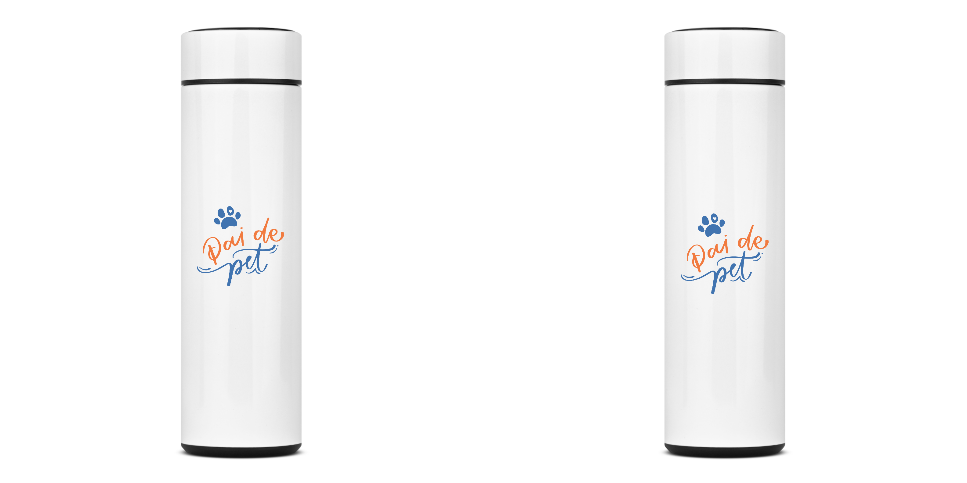 GARRAFA TÉRMICA PAI DE PET, AÇO INOXIDÁVEL 40OML, FRENTE E VERSO