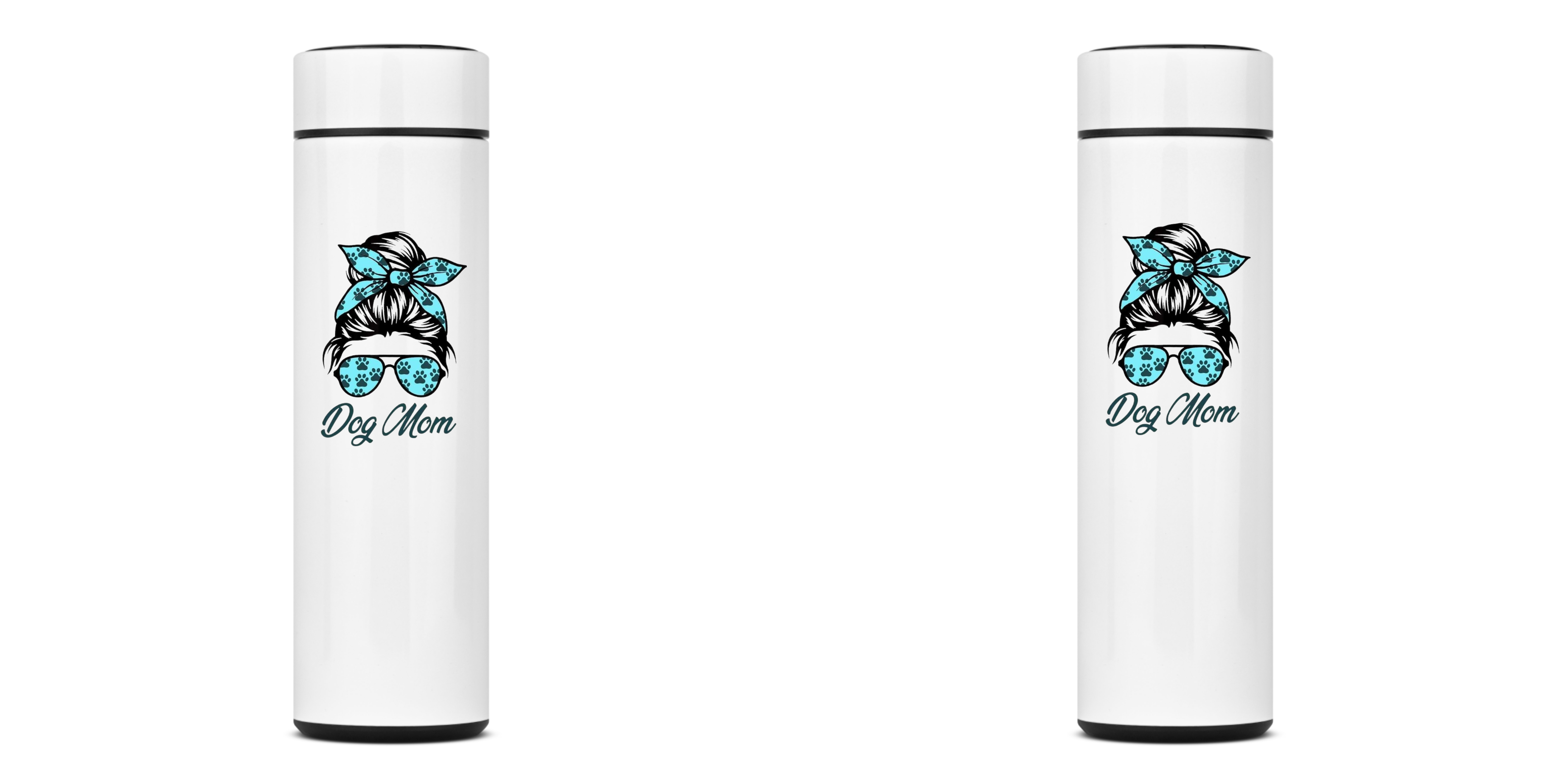 GARRAFA TÉRMICA DOG MOM, AÇO INOXIDÁVEL 40OML, FRENTE E VERSO