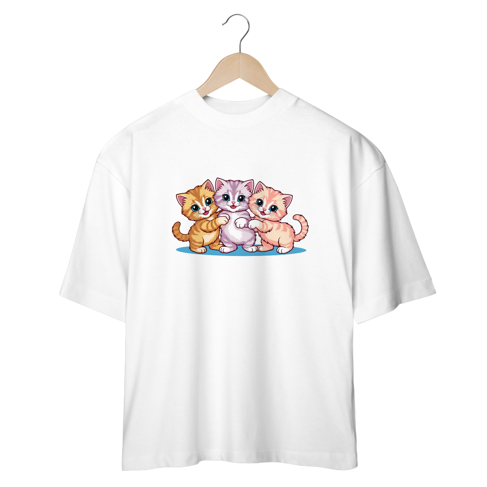 CAMISETA OVERSIZED, CAT FRIENDS