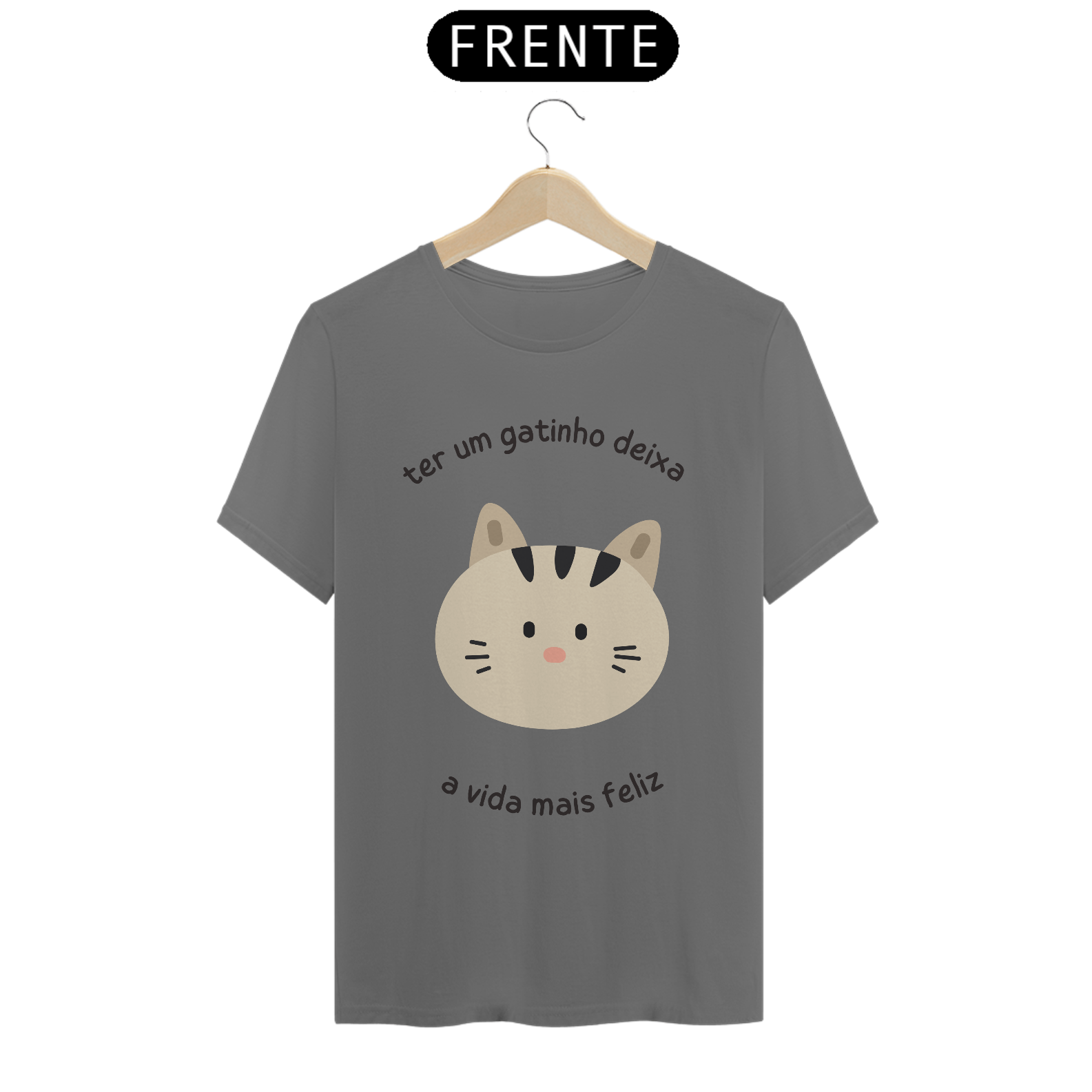 CAMISETA T-SHIRT ESTONADA, CAT FRASES