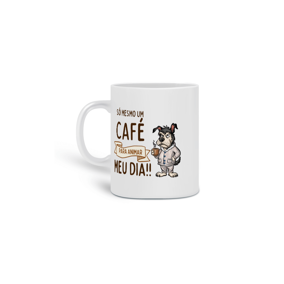 CANECA PERSONALIZADA CRIATIVA EM CERÂMICA, 325ML C/02 LADOS, DOG FRASES